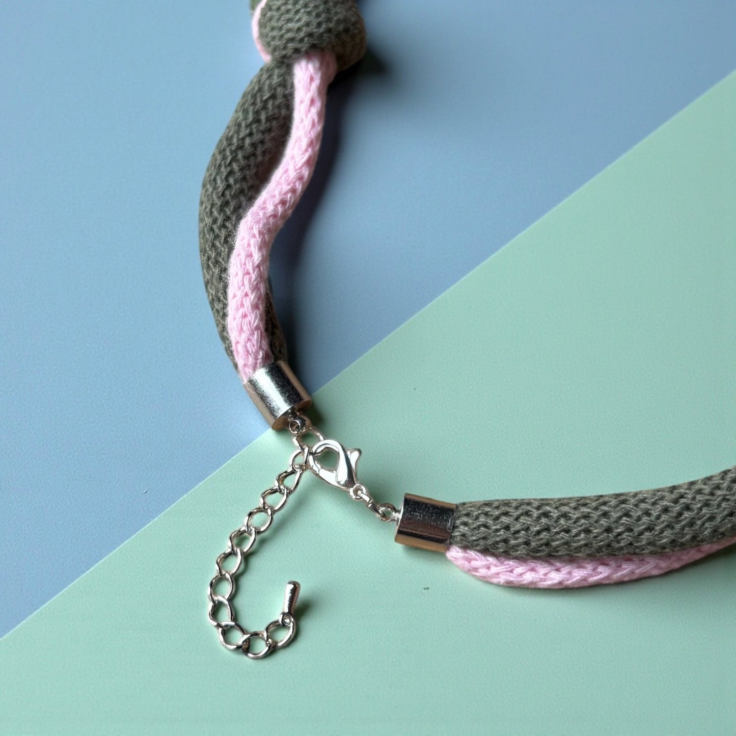 Chunky Spiral Macrame Necklace