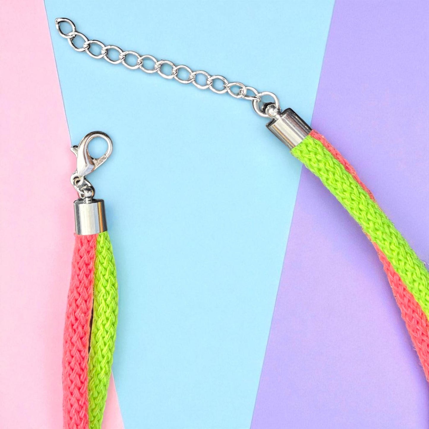 Girls Neon Macramé Necklace