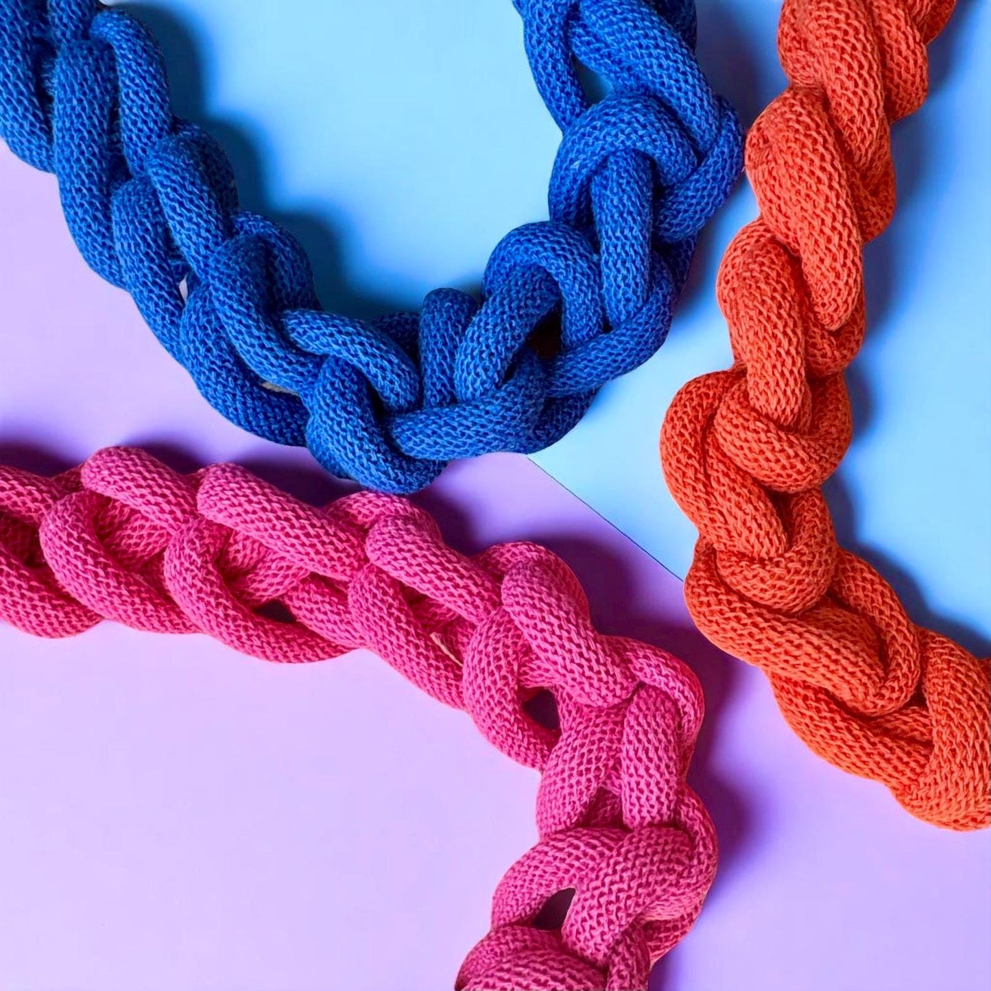 Chunky Twist Knot Macrame Necklace
