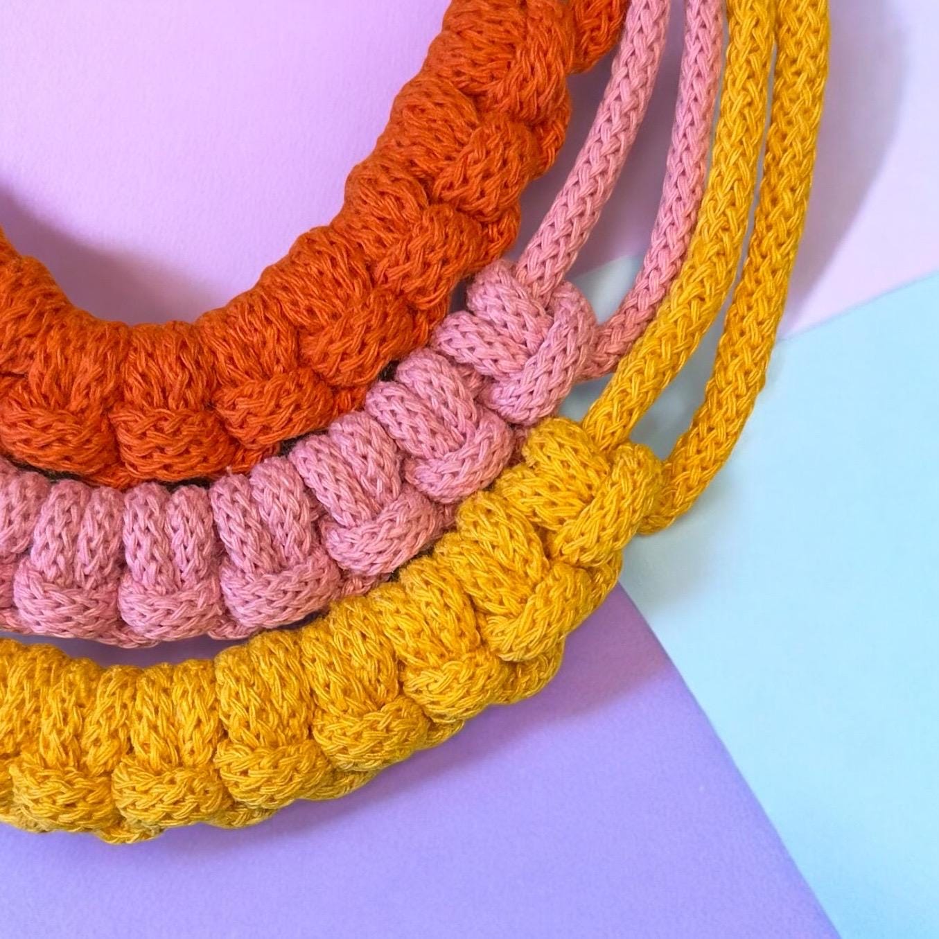 Mummy + Me Hitch Knot Macramé Necklace Set