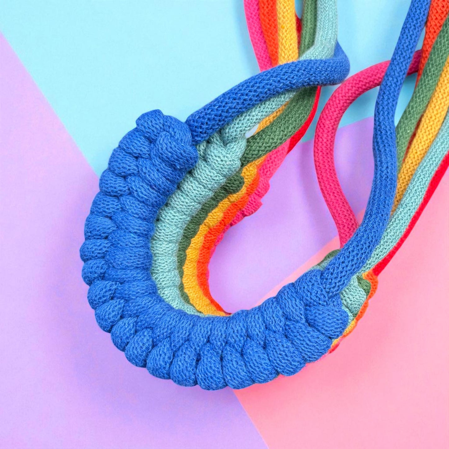 Woven Macrame Statement Necklace