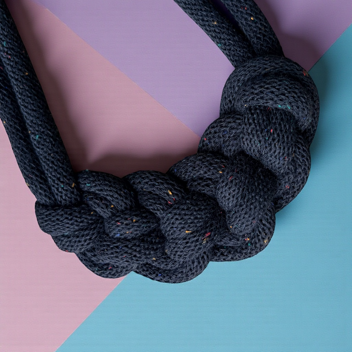 Limited Edition - Chunky 'Midnight Dust' Recycled Cotton Cord Necklace