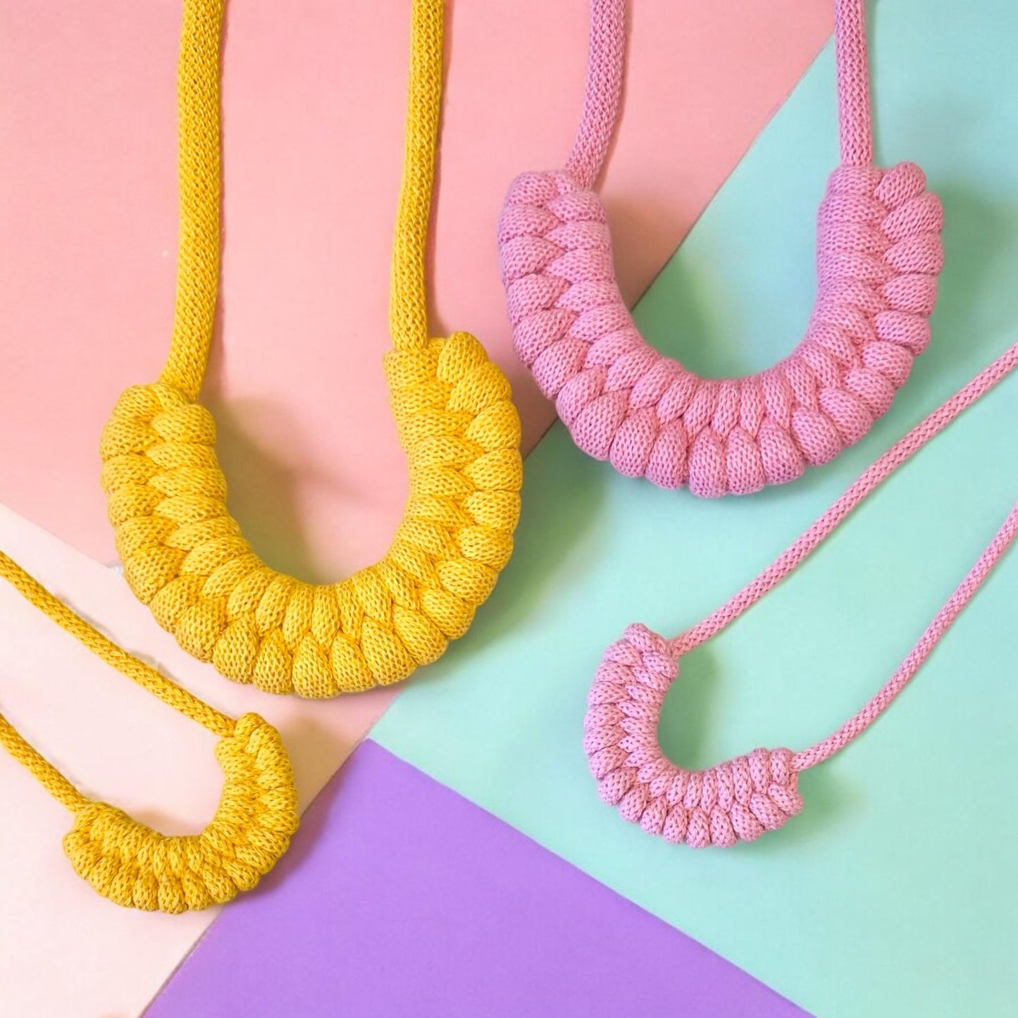 Mummy + Me Woven Macramé Necklace Set