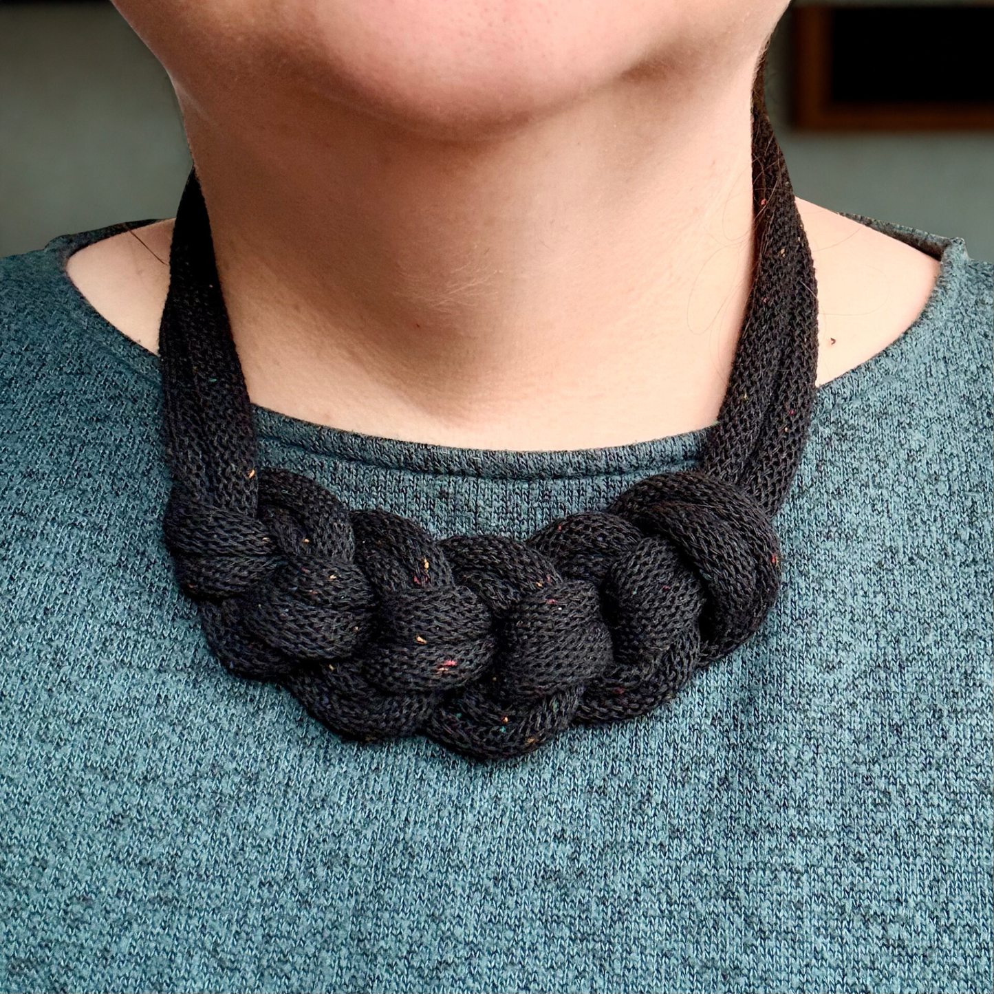 Limited Edition - Chunky 'Midnight Dust' Recycled Cotton Cord Necklace