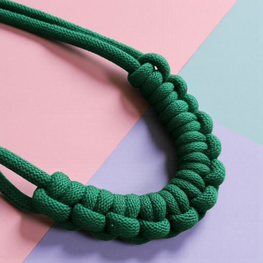 Chunky Handmade Hitch Knot Macramé Necklace