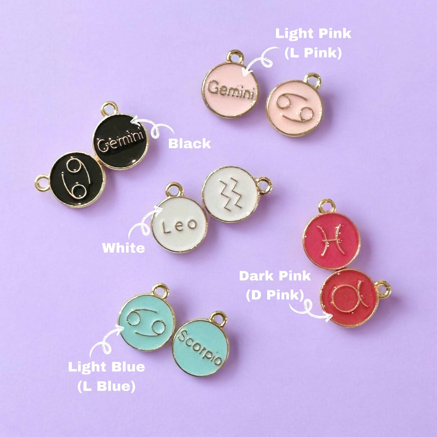 Macrame Charm Necklace – Personalised Zodiac Jewellery in Pastel Boho Style