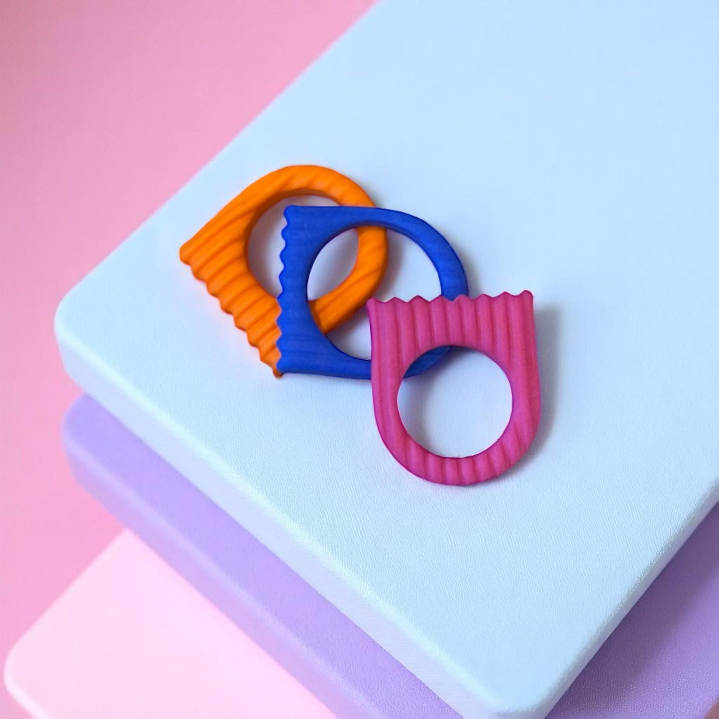 Chunky Polymer Clay Statement Ring