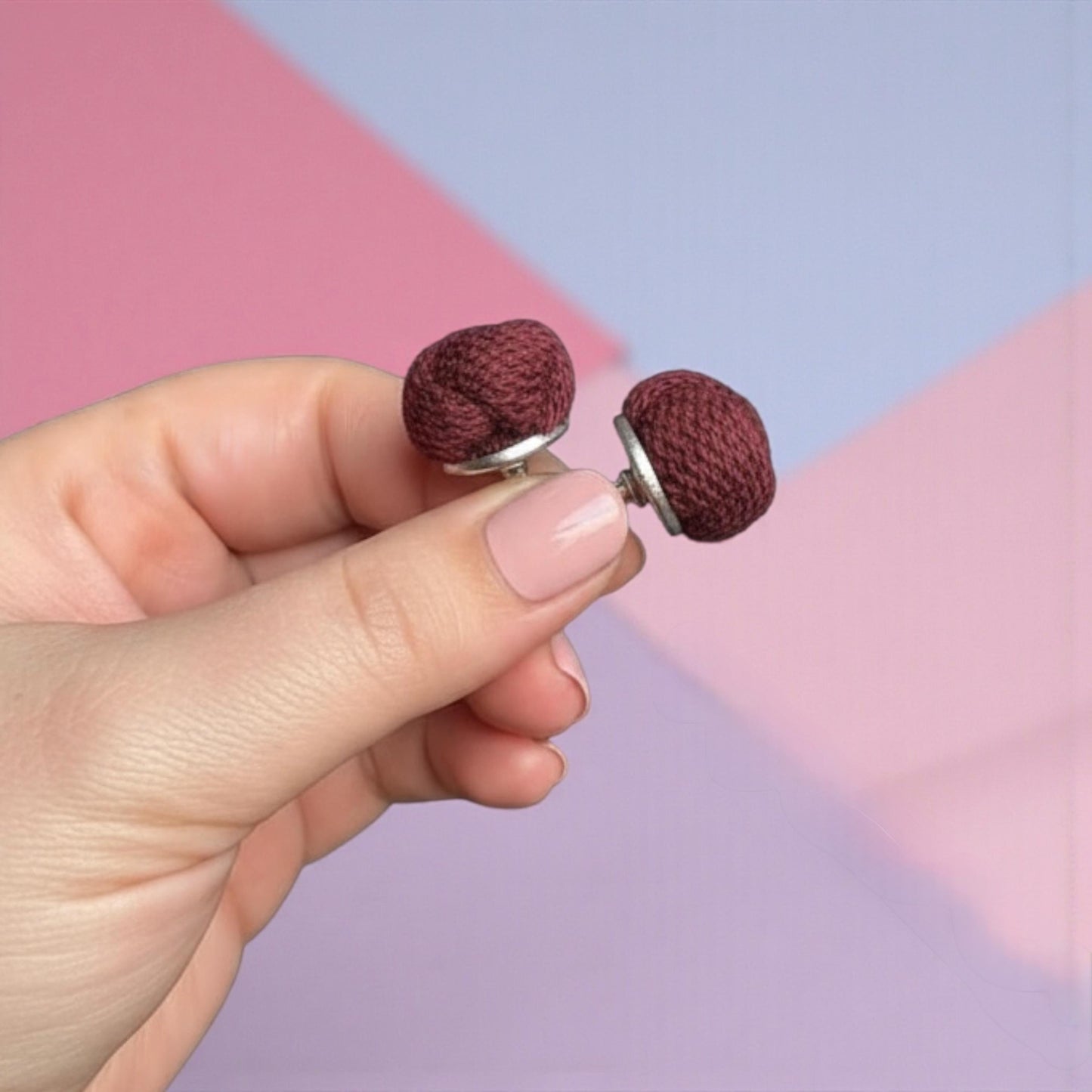 Handmade Macramé Knot Earrings