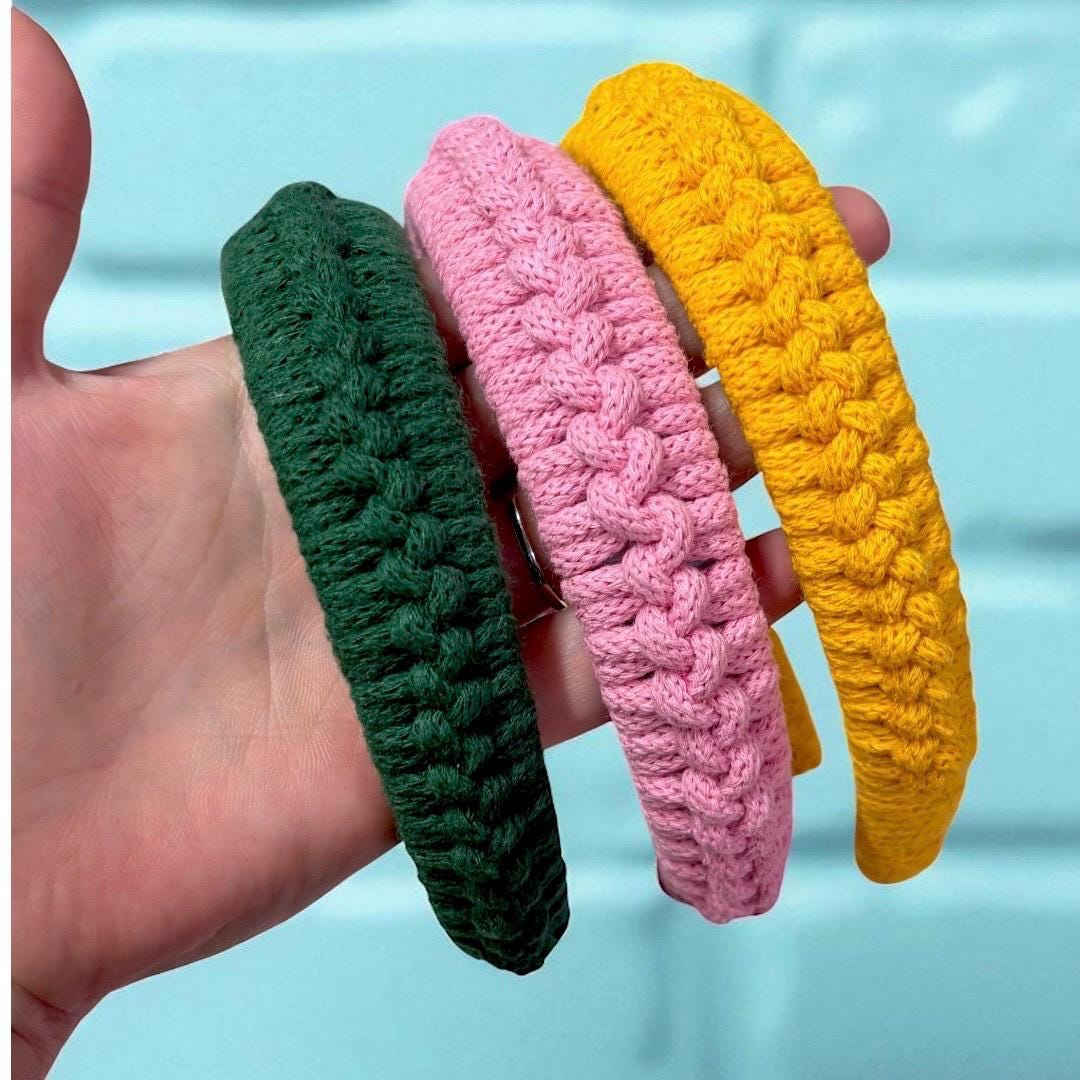 Handmade Braided Macrame Headband – Boho Hair Accessory