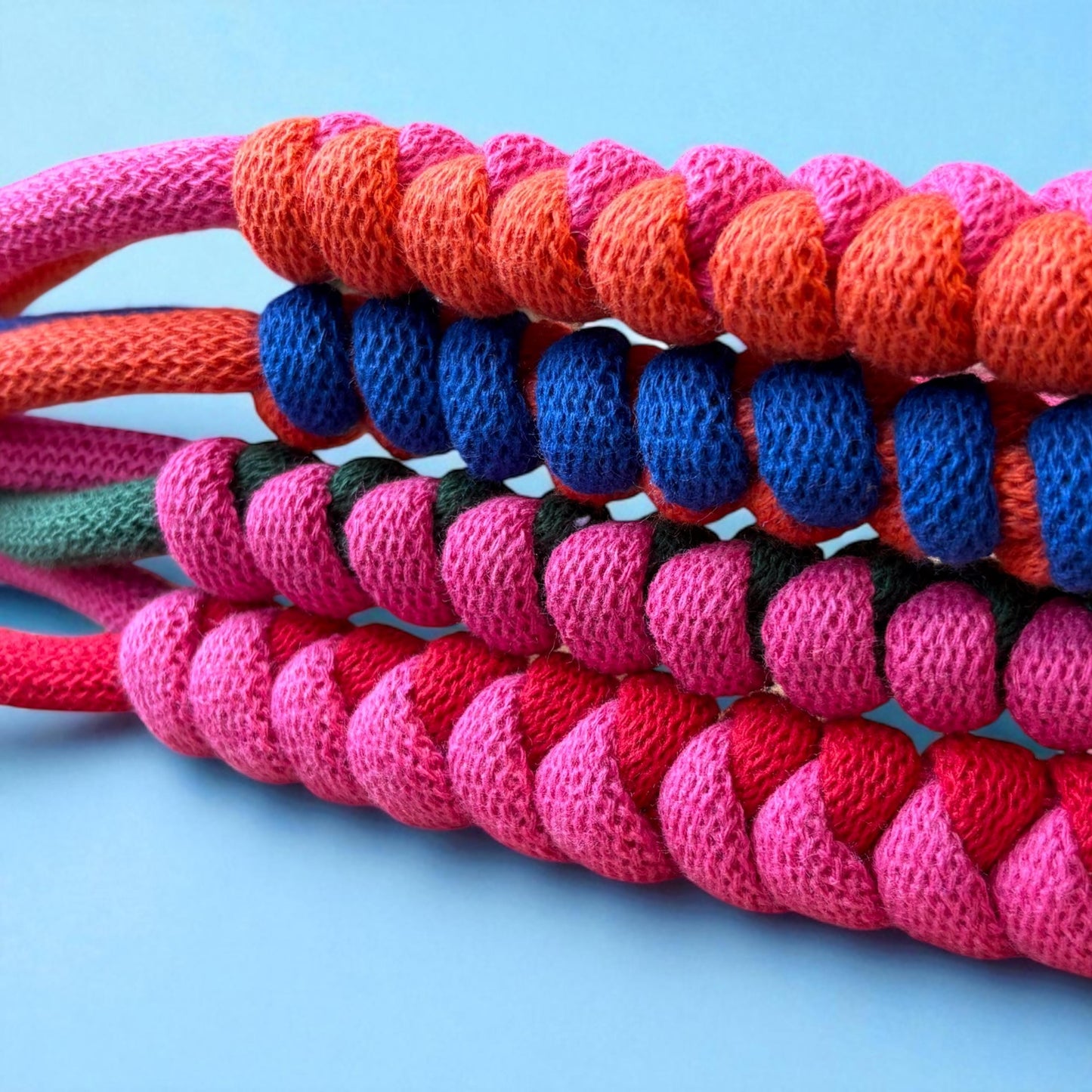 Dual Colour Chunky Macramé Snake Knot Necklace