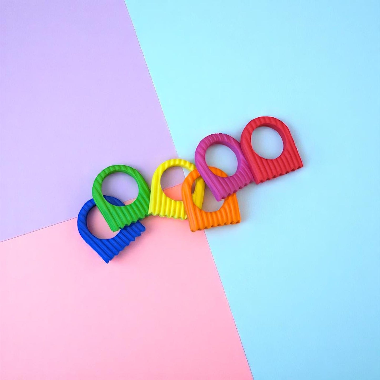 Chunky Polymer Clay Statement Ring