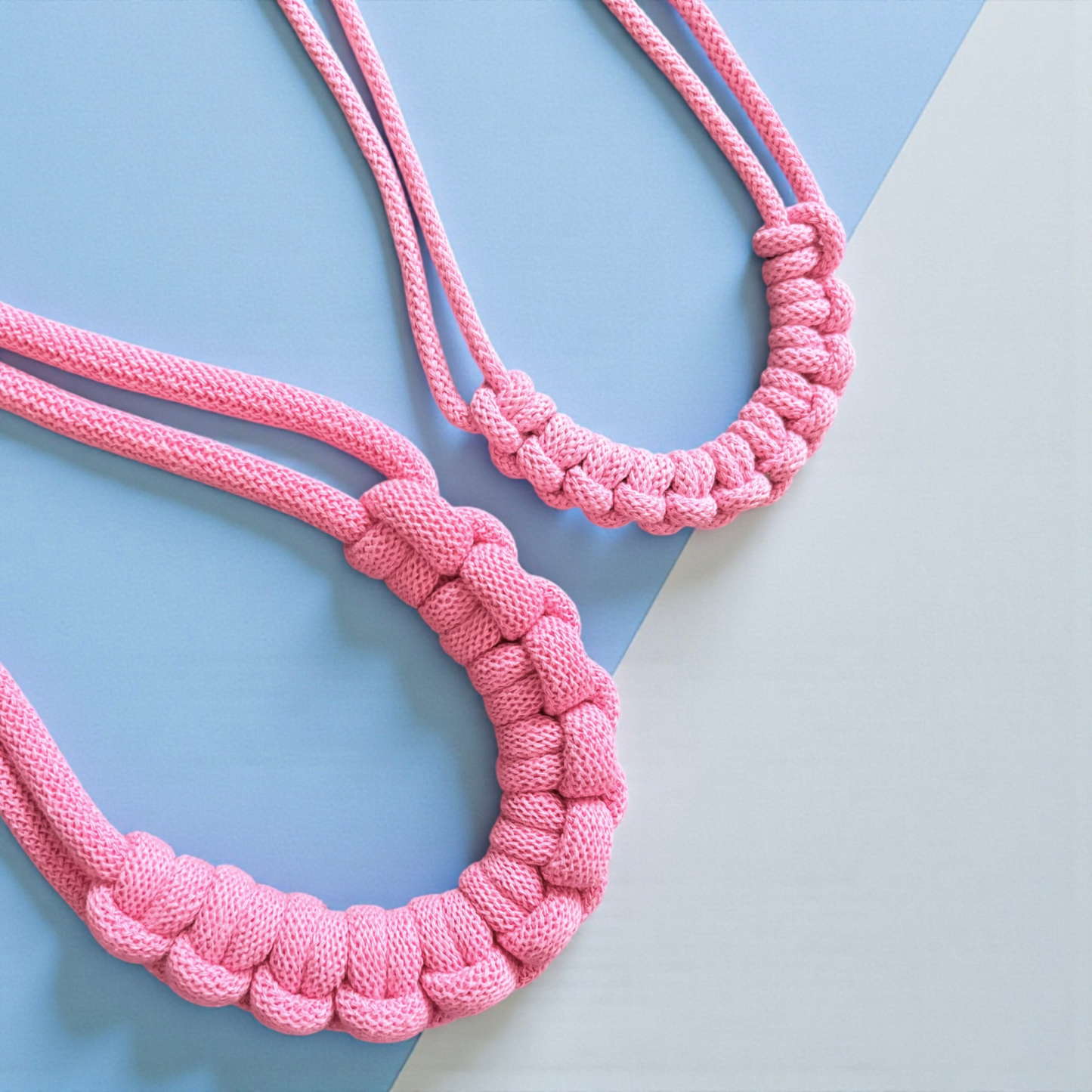 Mummy + Me Hitch Knot Macramé Necklace Set