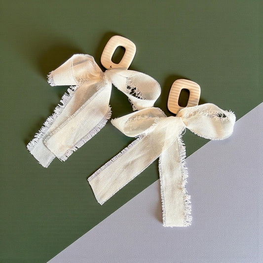 Pastel Statement Bow Earrings