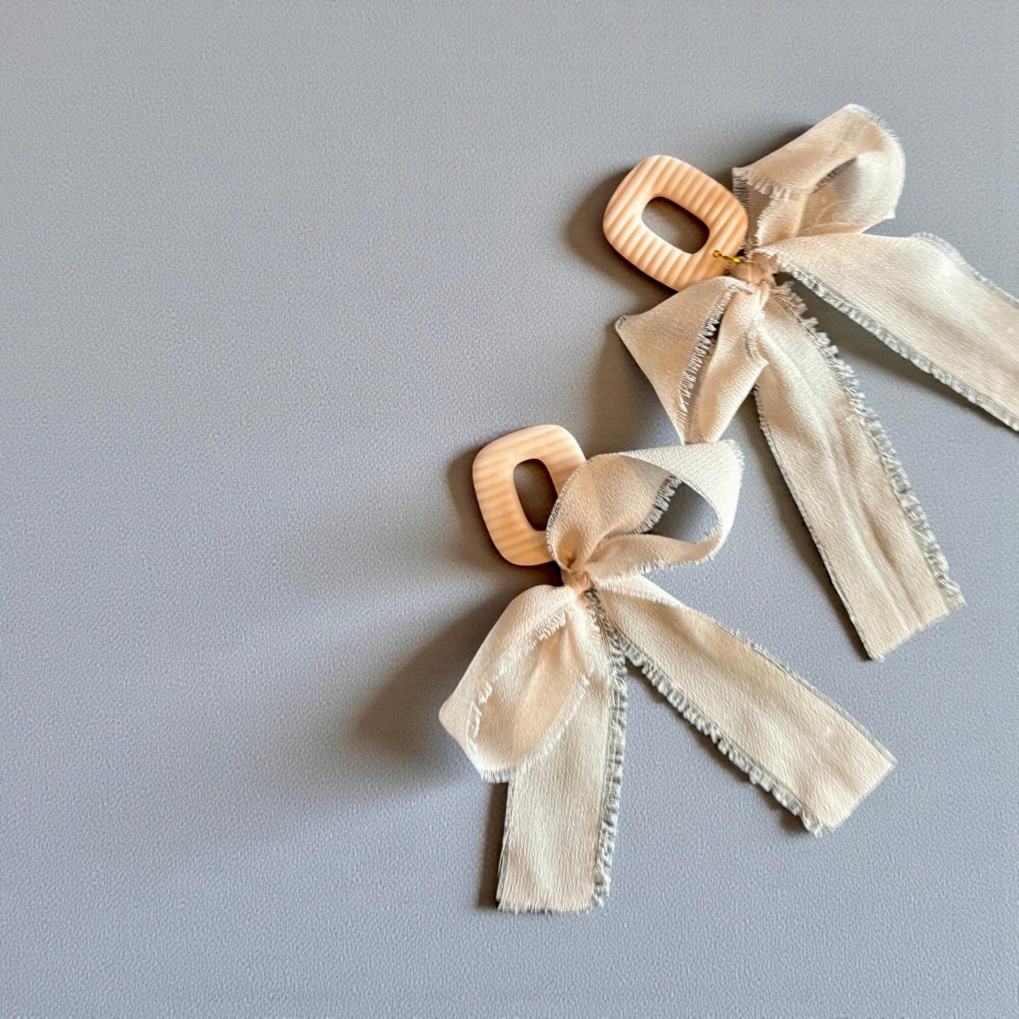 Pastel Statement Bow Earrings