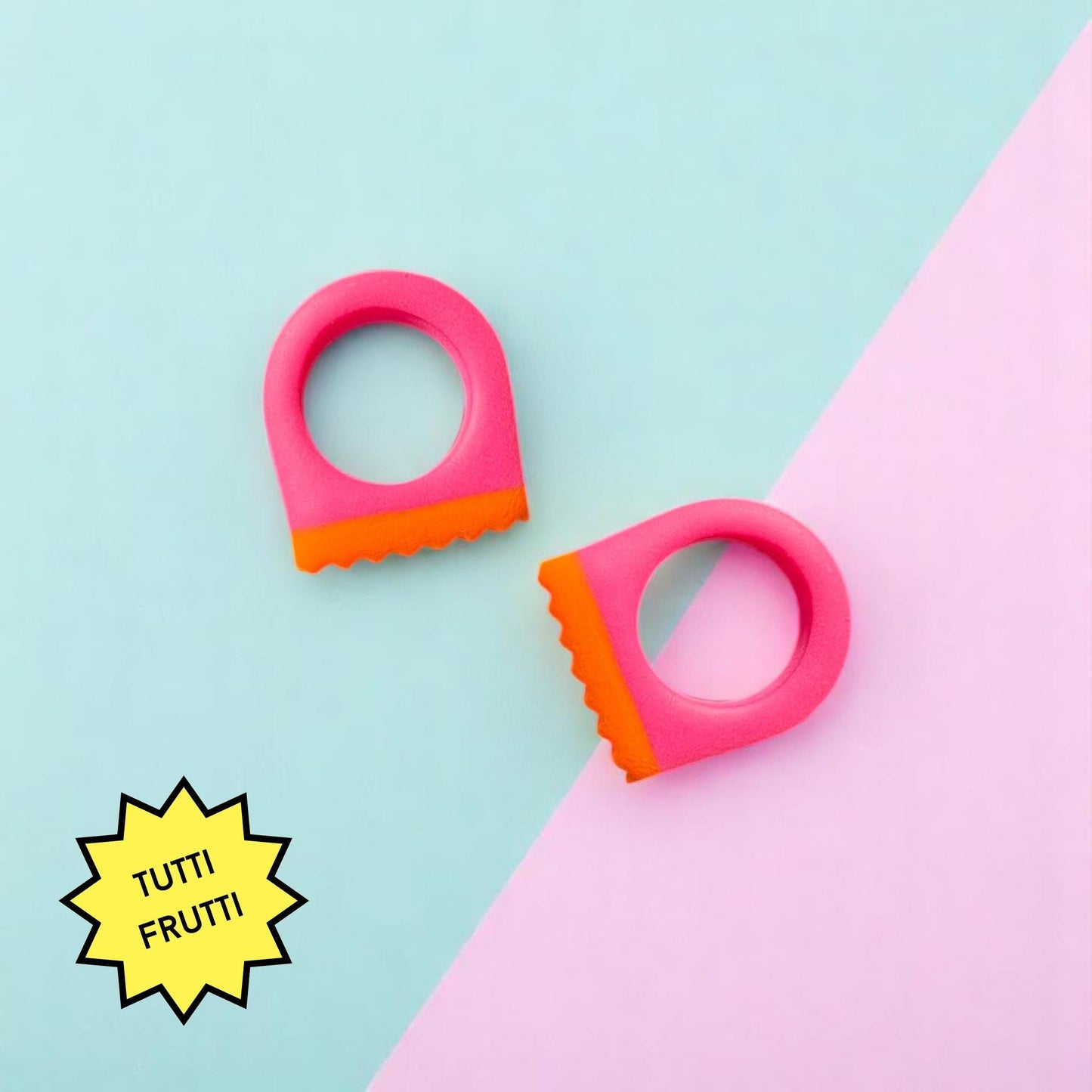 Chunky Polymer Clay Statement Ring