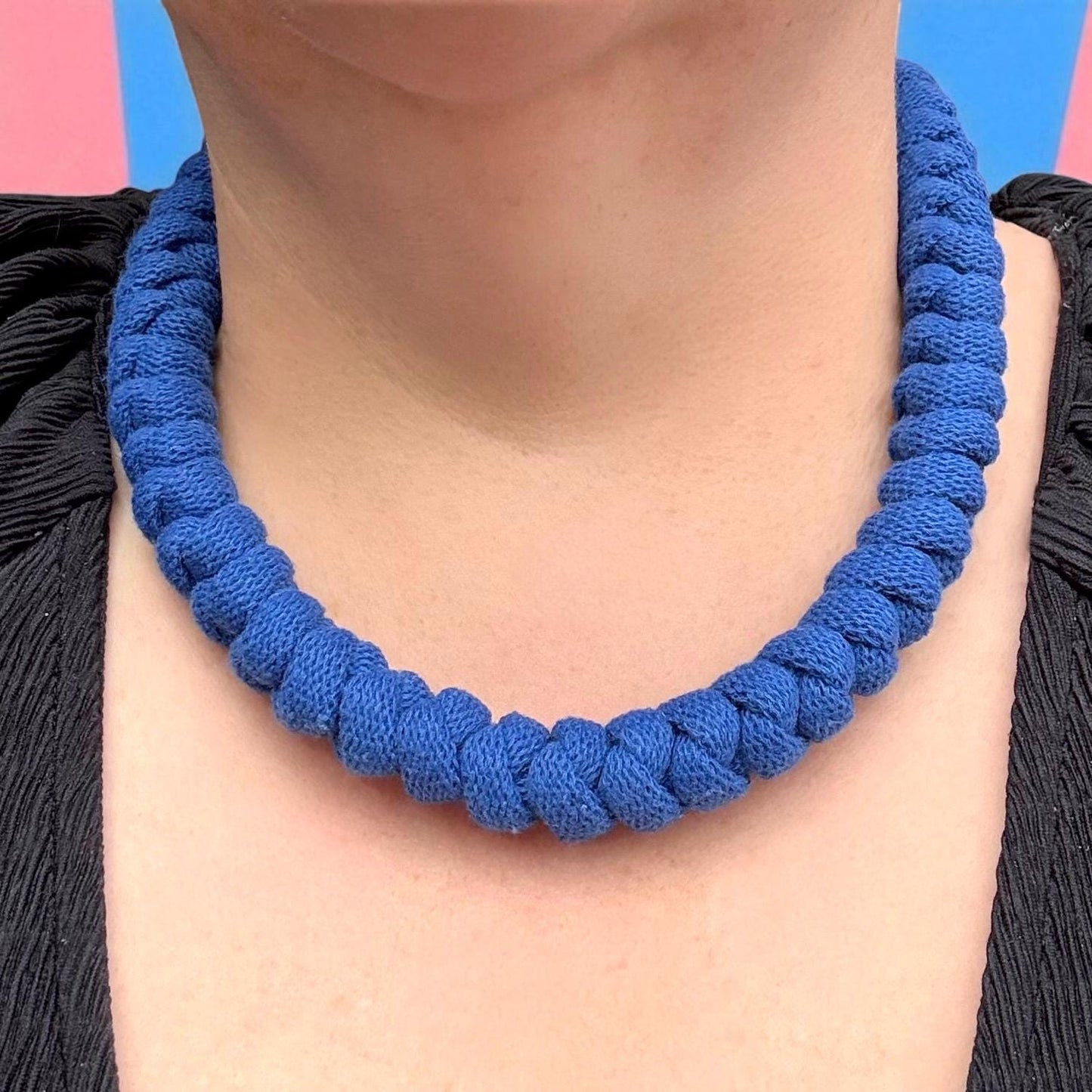 Chunky Macramé Snake Knot Necklace