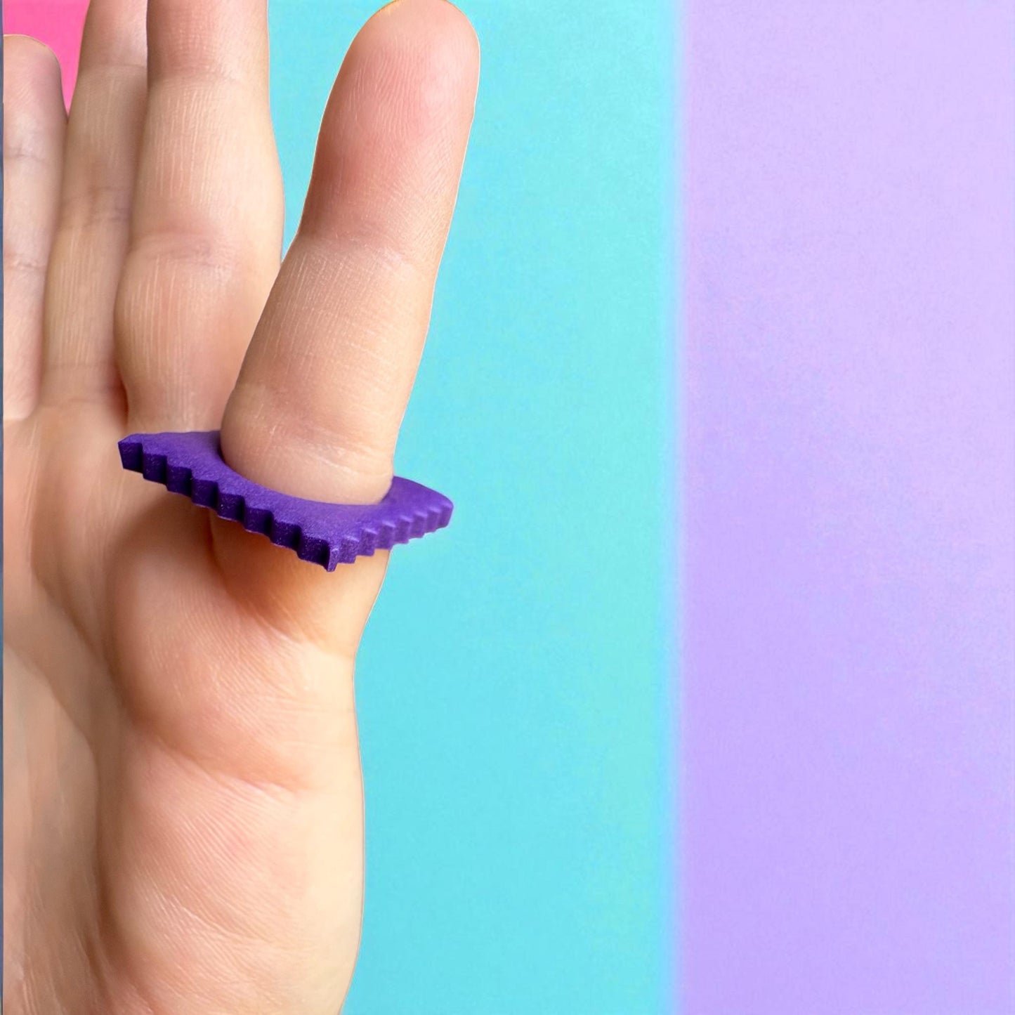 Chunky Clay Zig-Zag Statement Ring