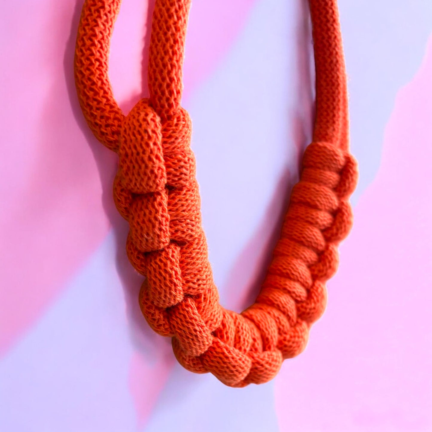 Chunky Handmade Hitch Knot Macramé Necklace