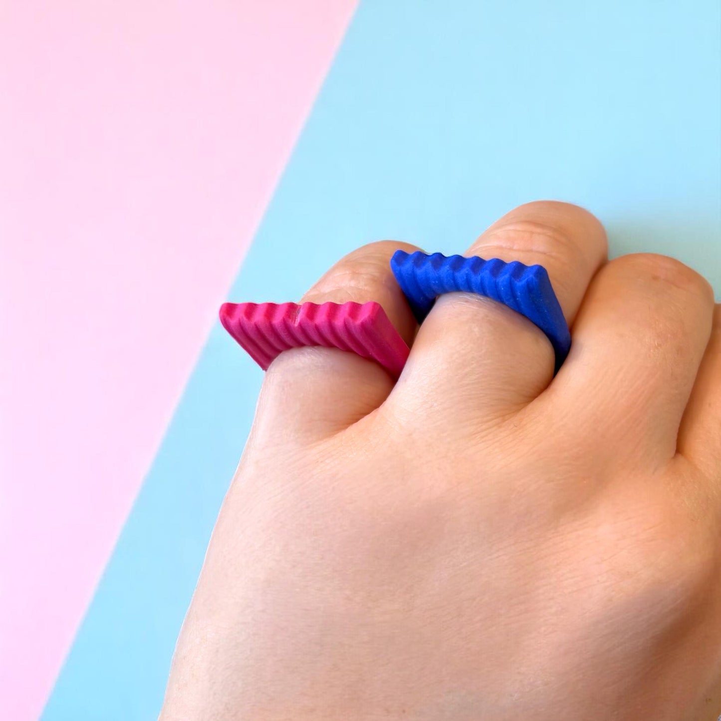 Chunky Polymer Clay Statement Ring