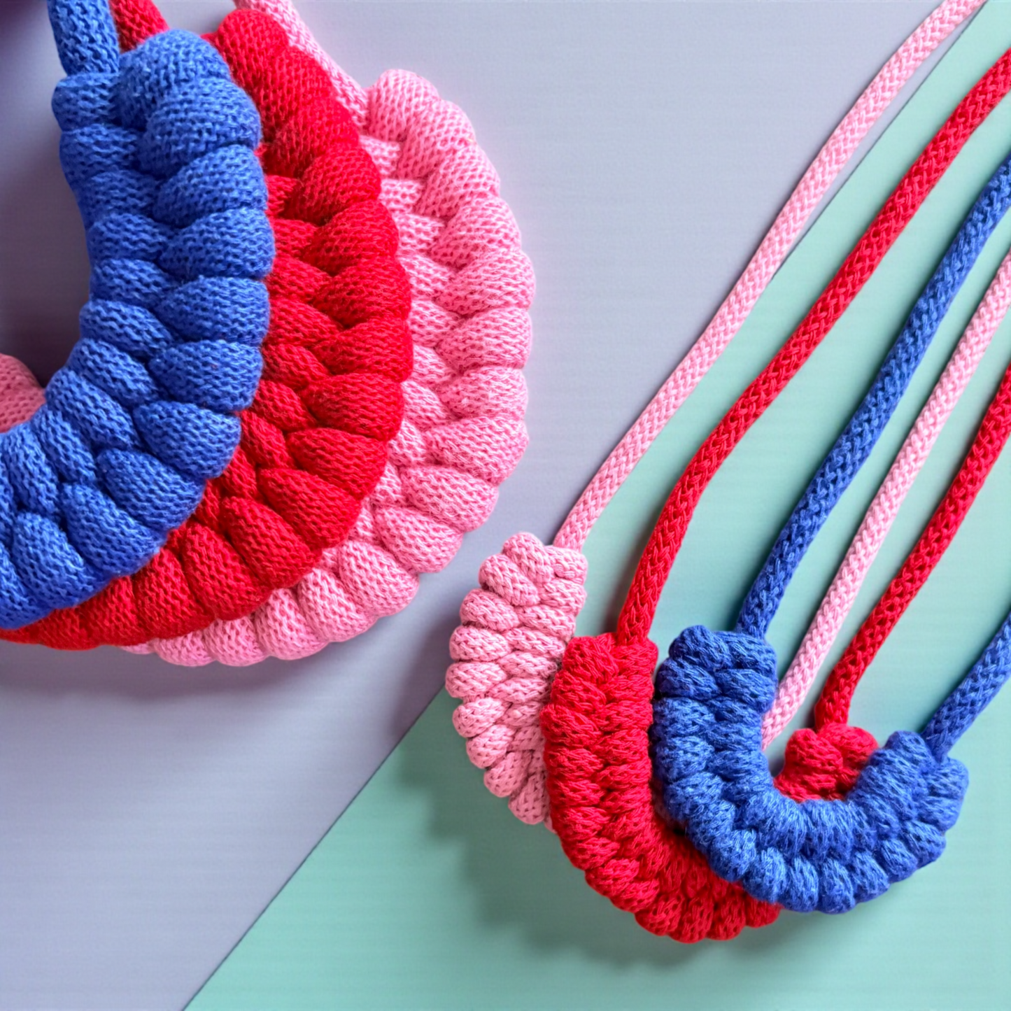 Mummy + Me Woven Macramé Necklace Set