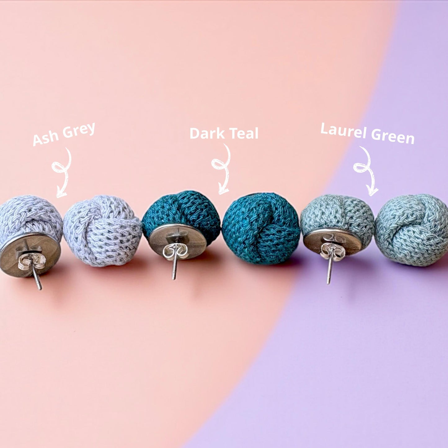 Handmade Macramé Knot Earrings