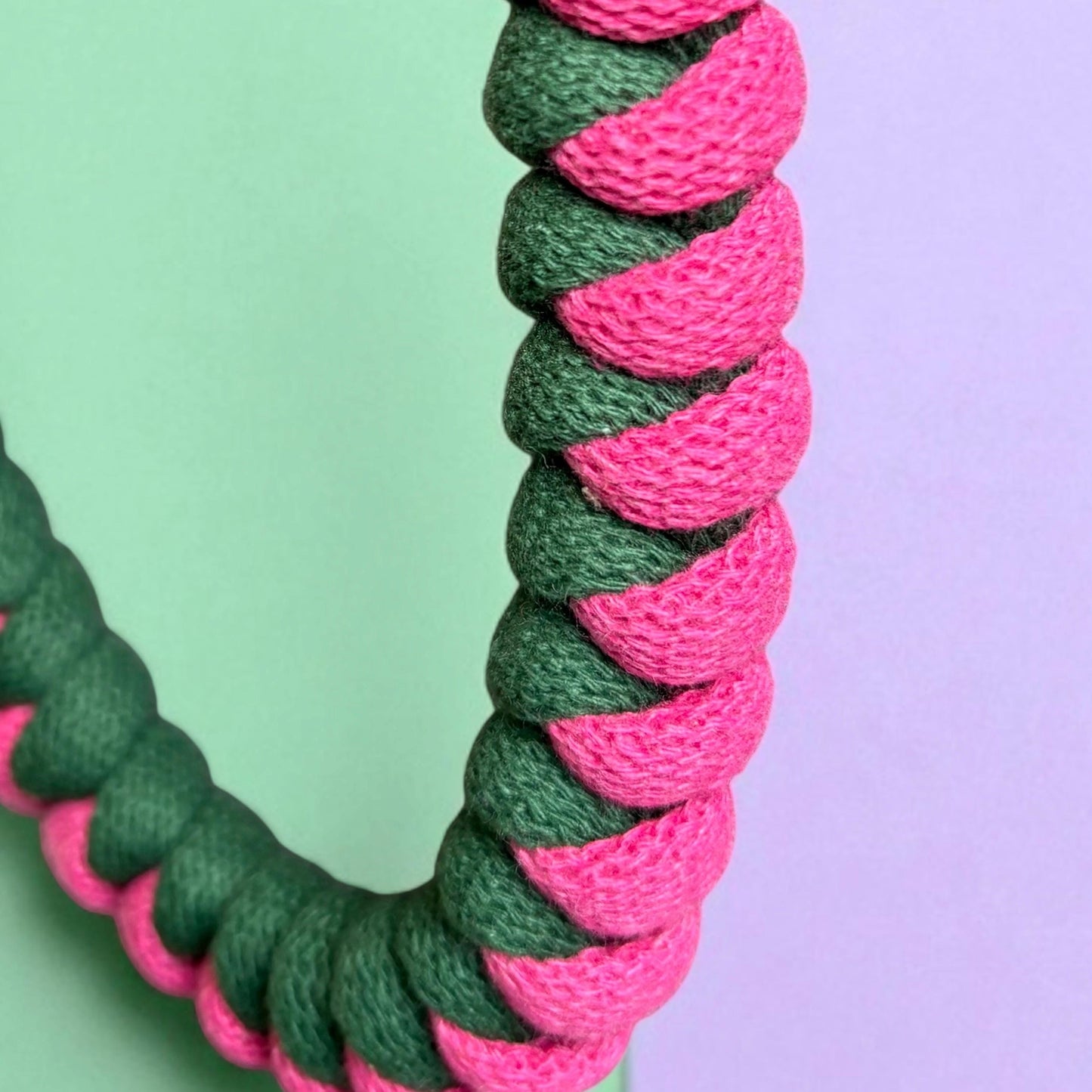 Dual Colour Chunky Macramé Snake Knot Necklace