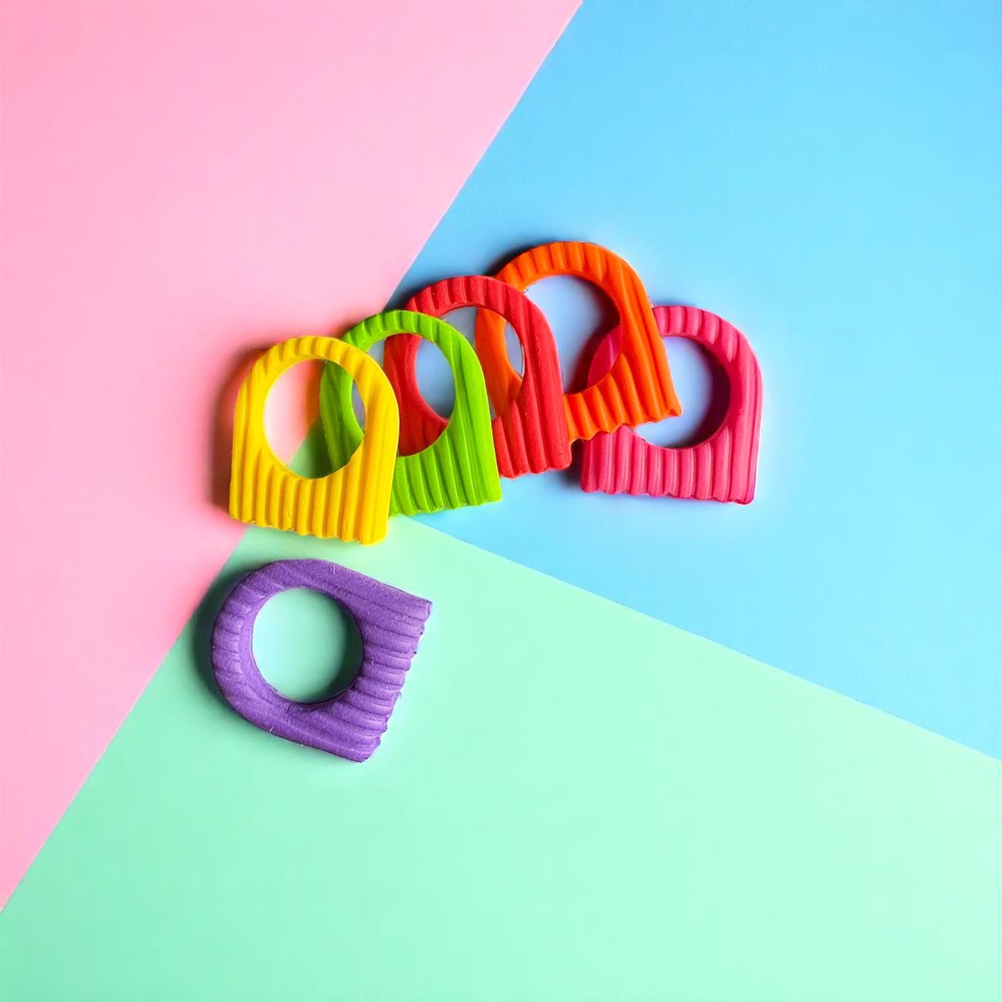 Chunky Polymer Clay Statement Ring