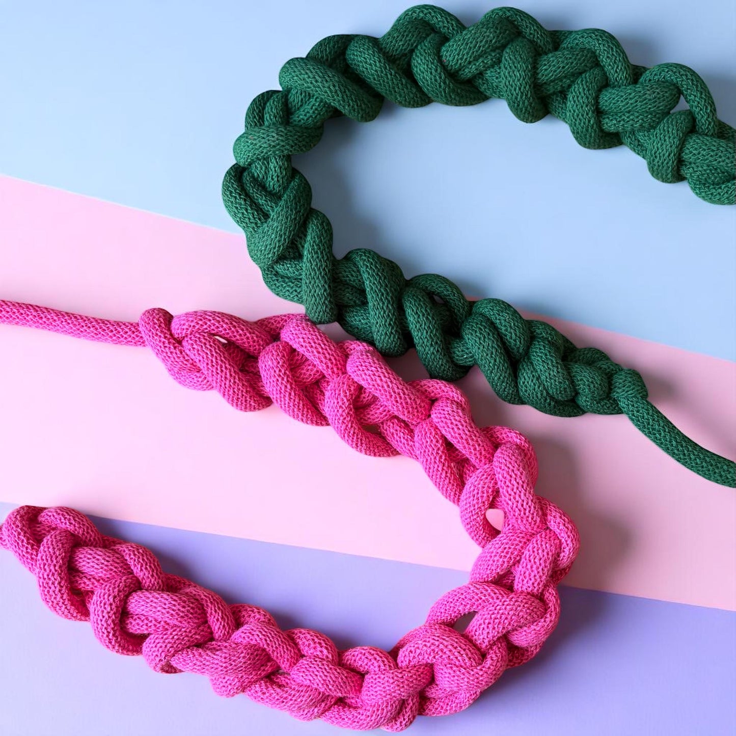 Chunky Twist Knot Macrame Necklace