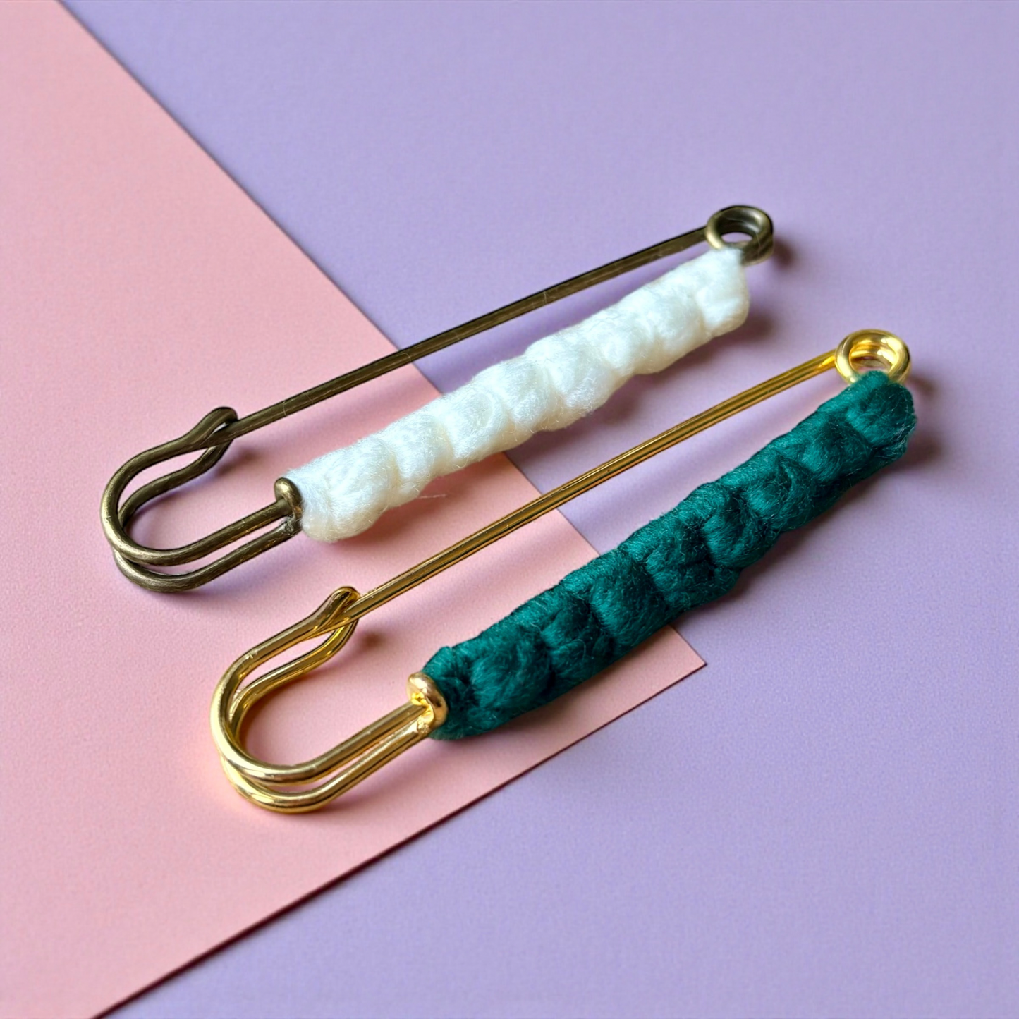 Oversized Macramé Styling Pin