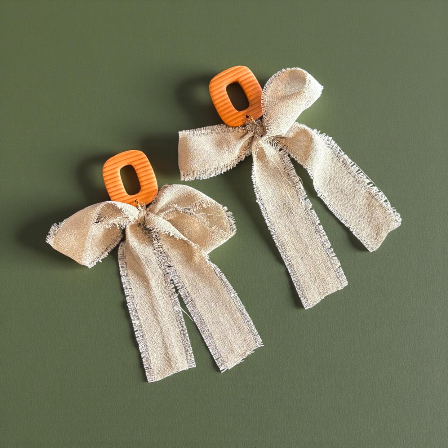 Pastel Statement Bow Earrings