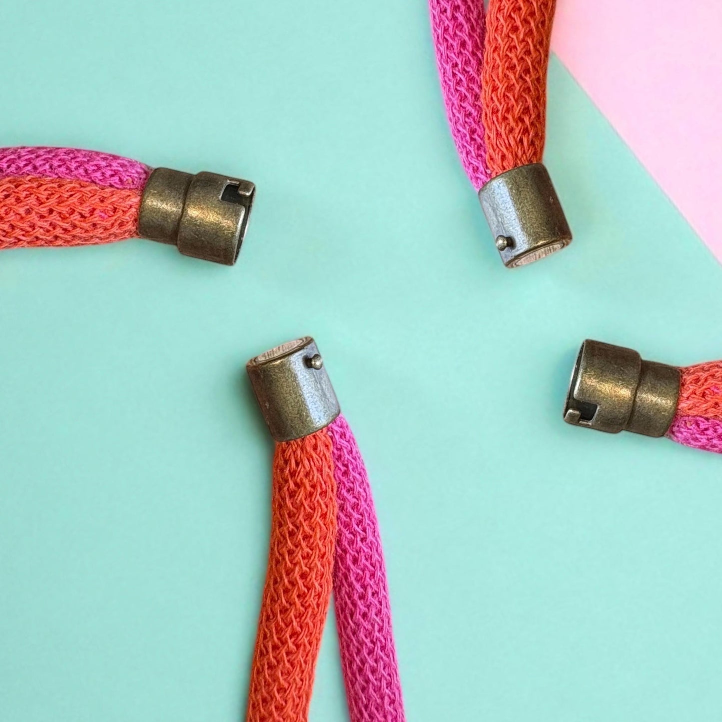 Dual Colour Chunky Macramé Snake Knot Necklace