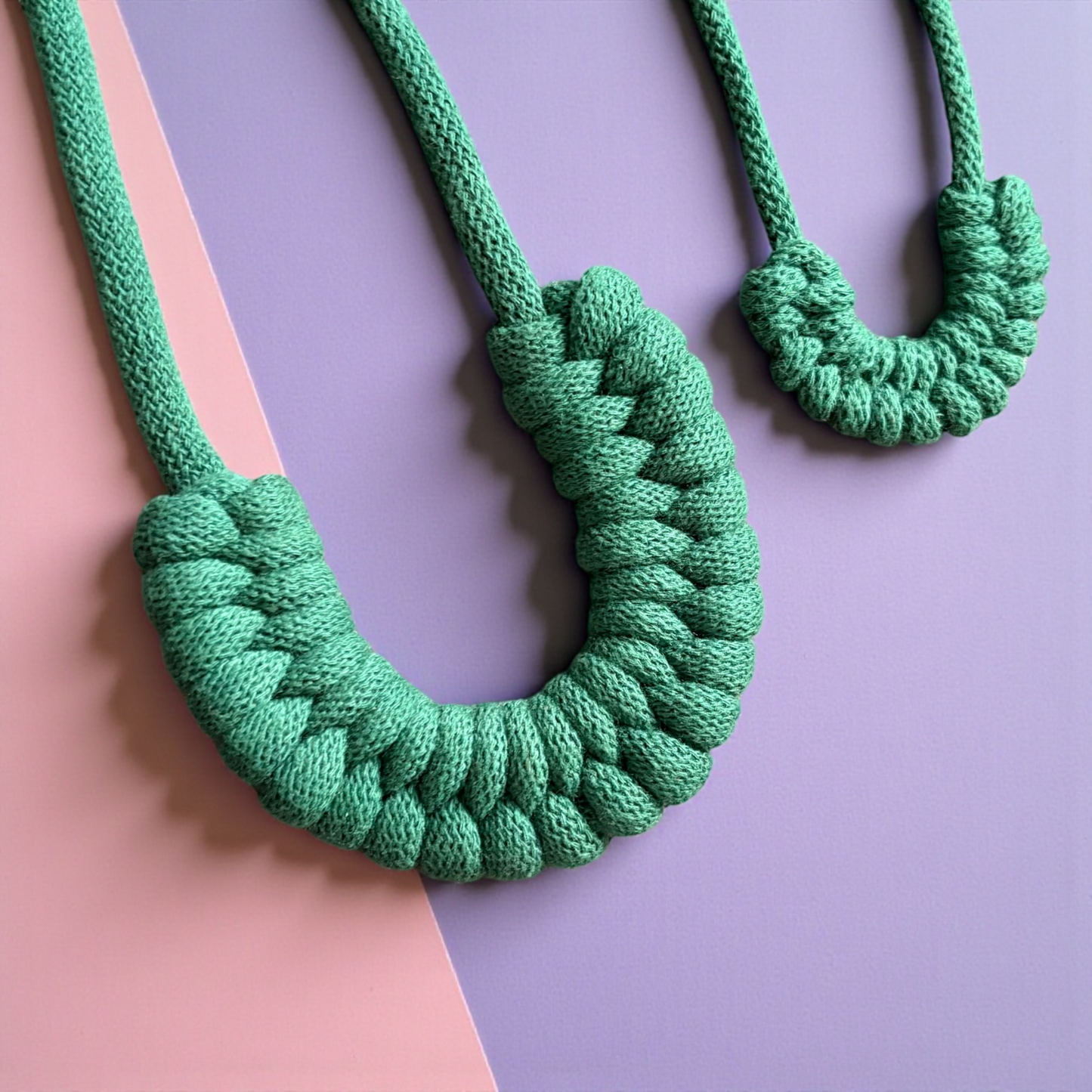 Mummy + Me Woven Macramé Necklace Set