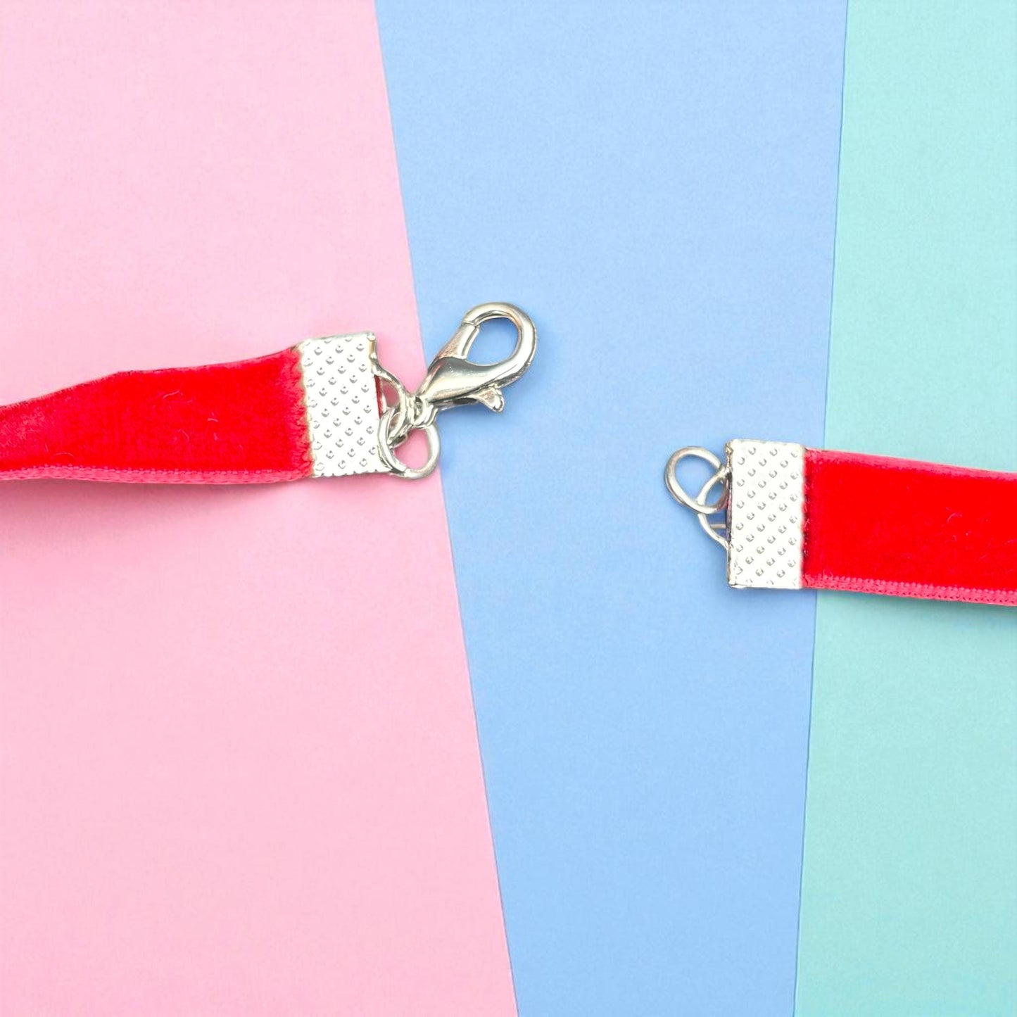 Christmas Candy Cane Bow Necklace