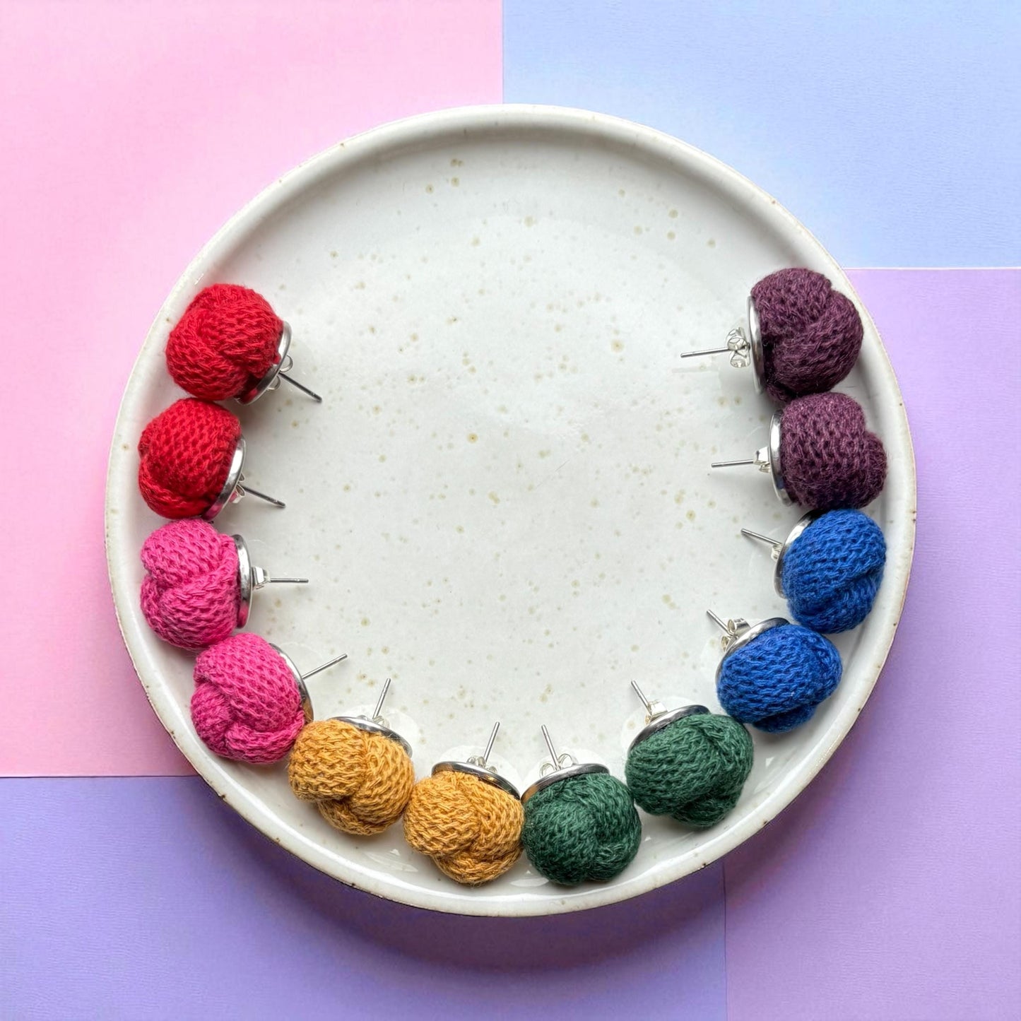 Handmade Macramé Knot Earrings