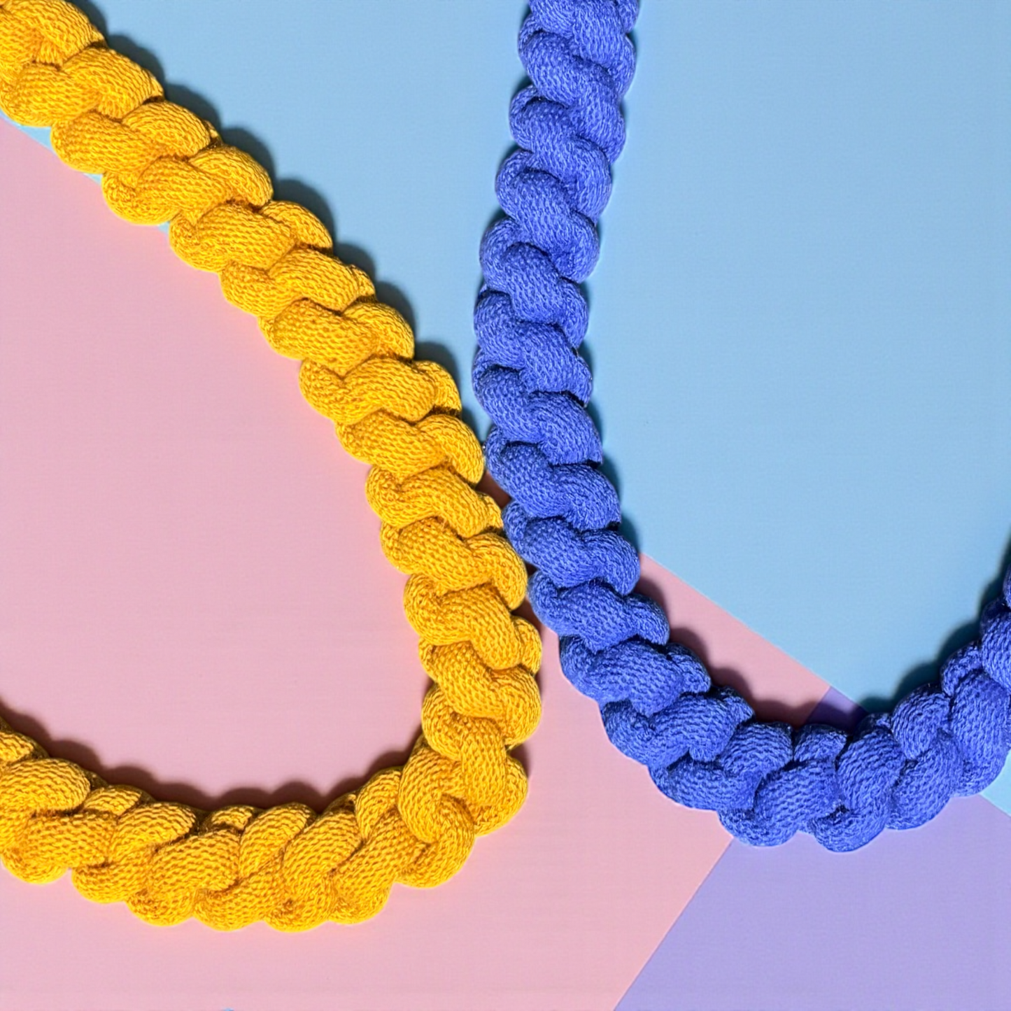 Chunky Spring Knot Macramé Necklace - Handmade Statement Necklace