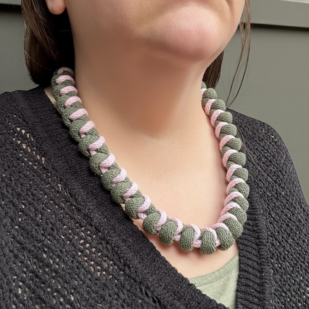 Chunky Spiral Macrame Necklace