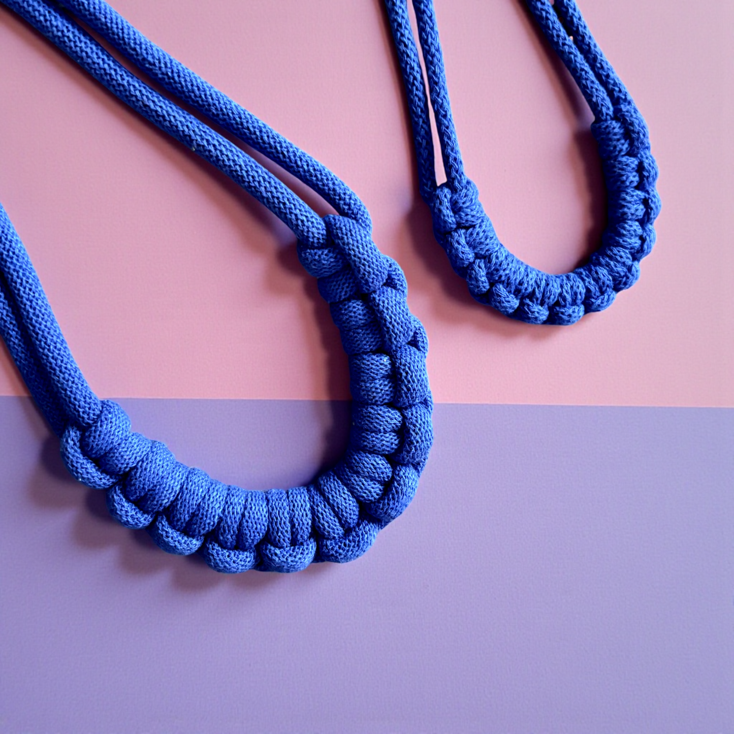 Mummy + Me Hitch Knot Macramé Necklace Set