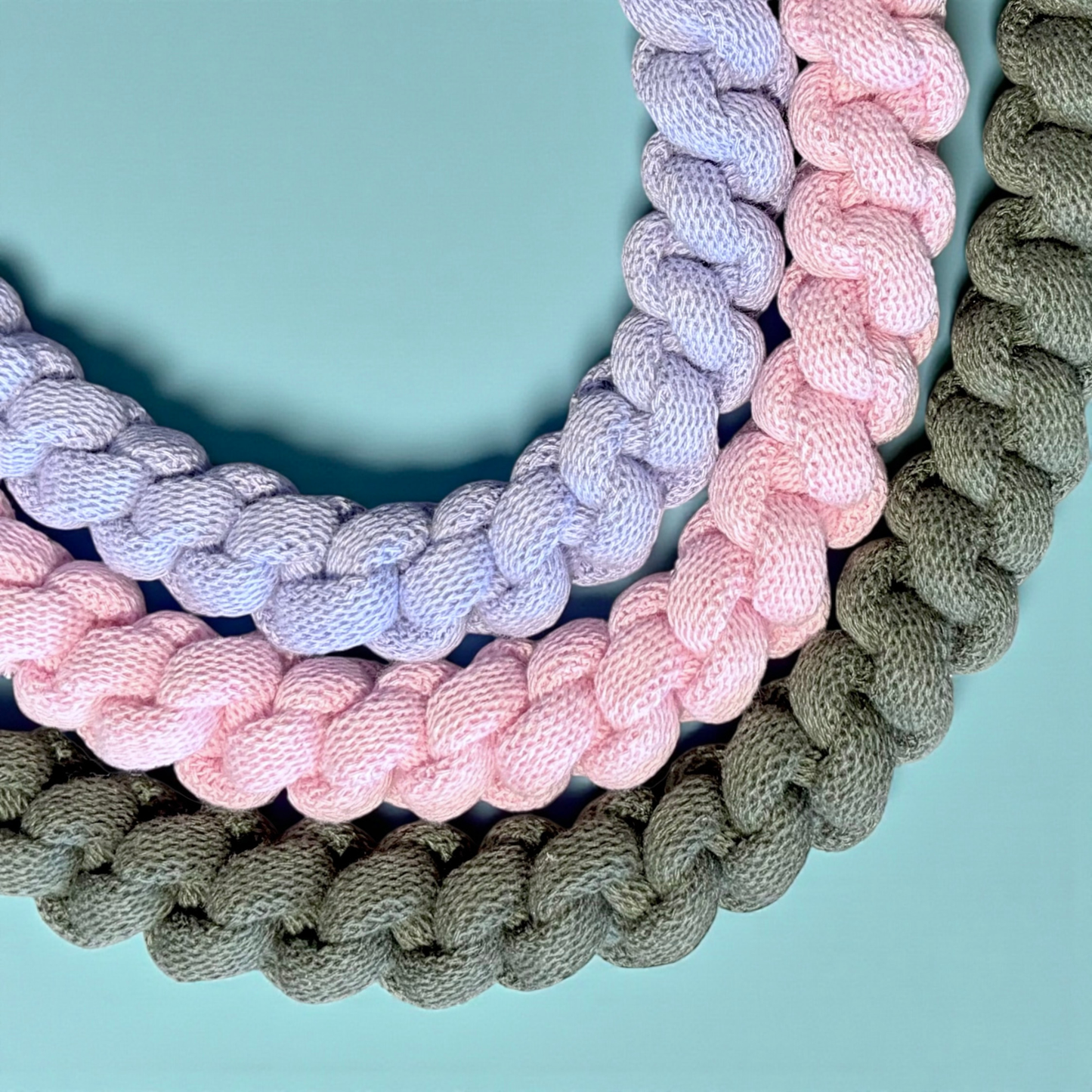 Chunky Spring Knot Macramé Necklace - Handmade Statement Necklace