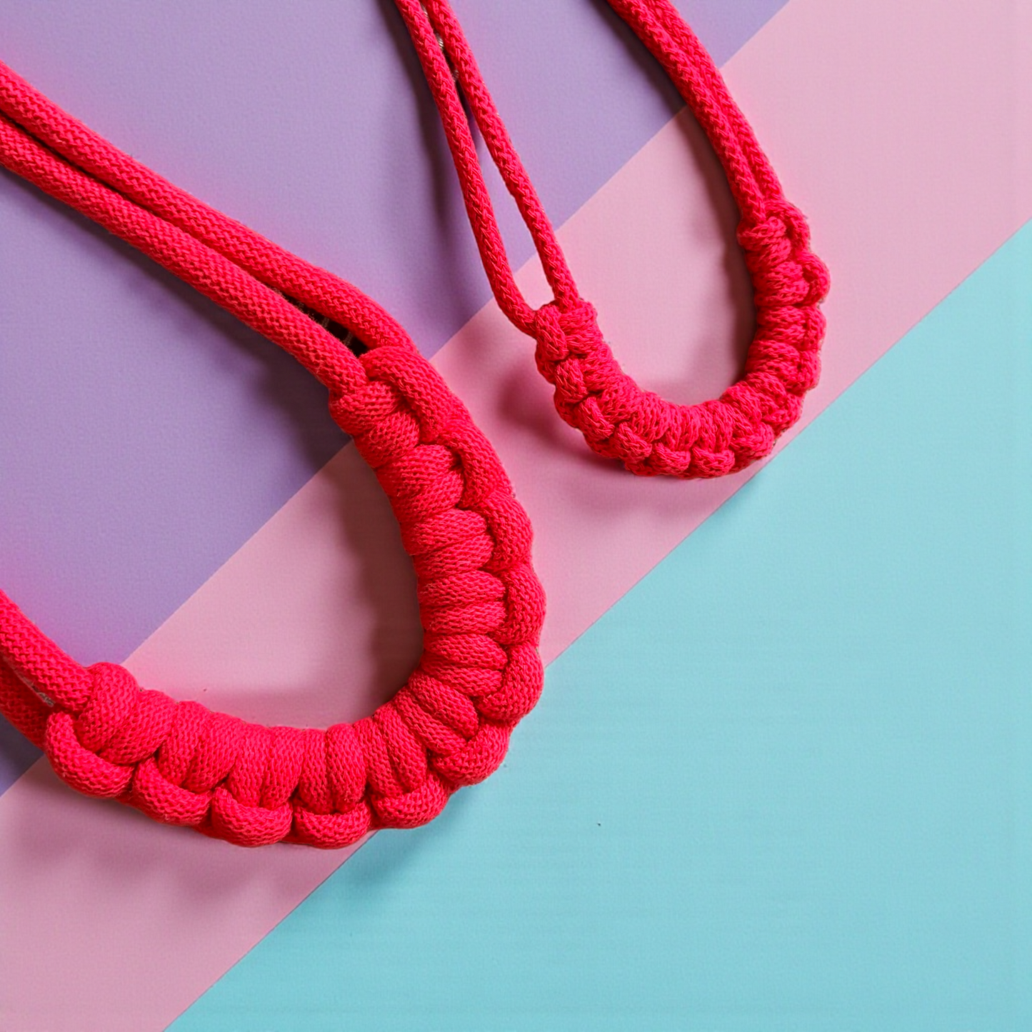 Mummy + Me Hitch Knot Macramé Necklace Set