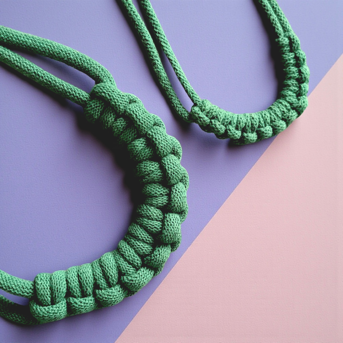 Mummy + Me Hitch Knot Macramé Necklace Set