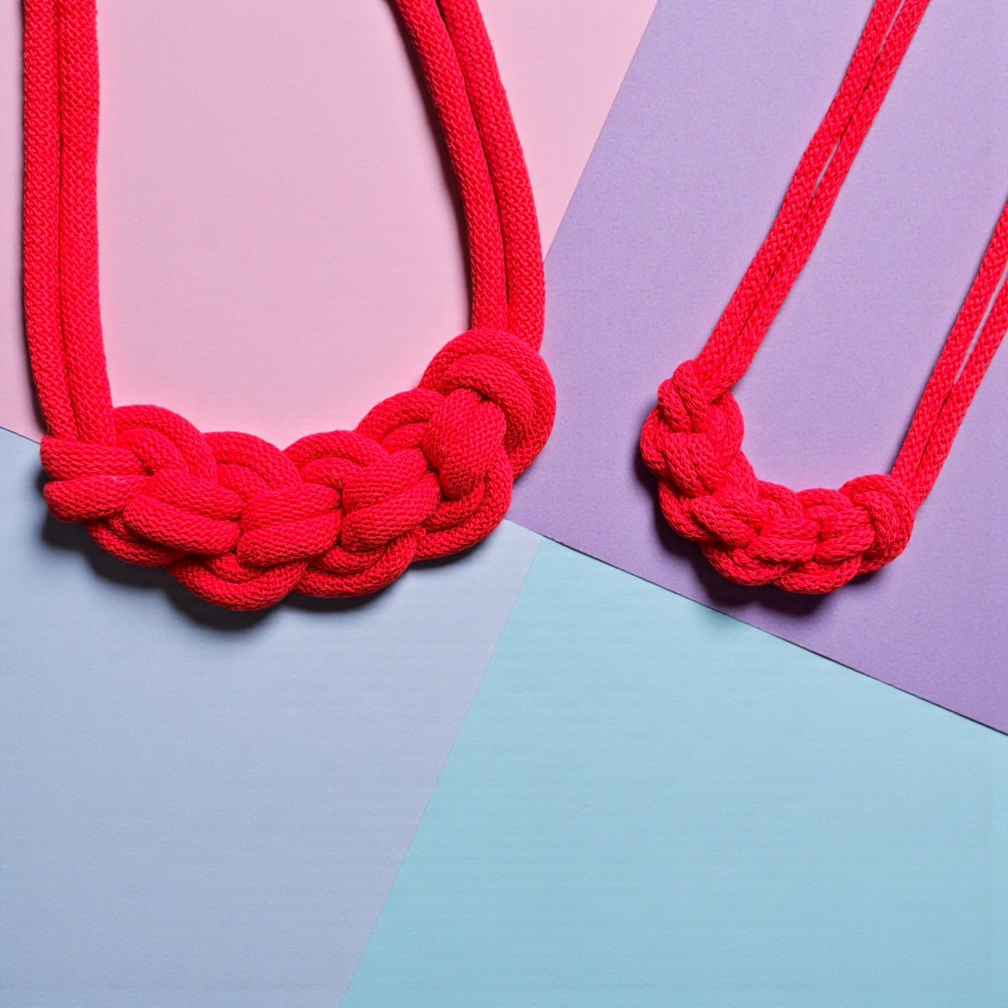 Mummy + Me Loop Knot Macramé Necklace Set