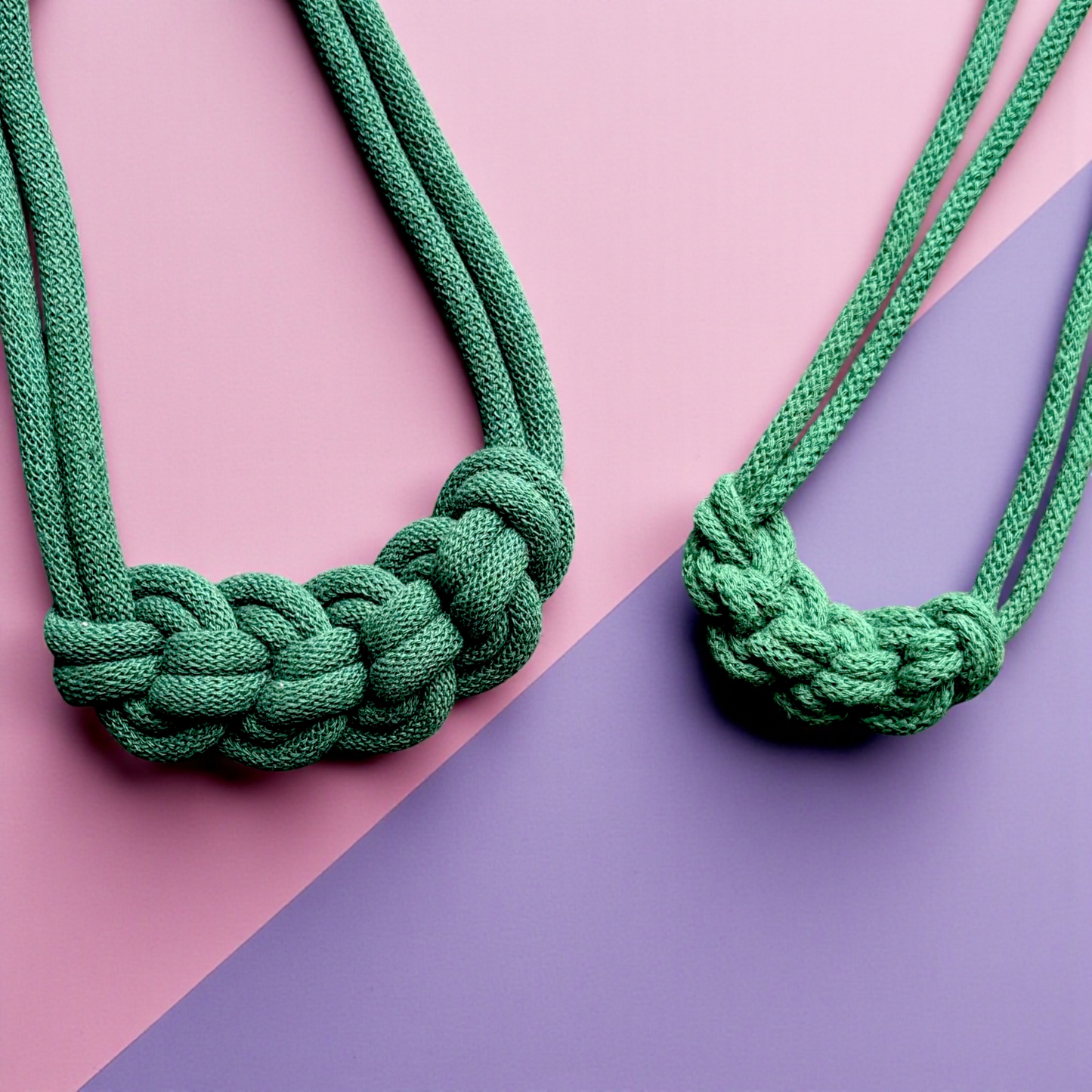 Mummy + Me Loop Knot Macramé Necklace Set