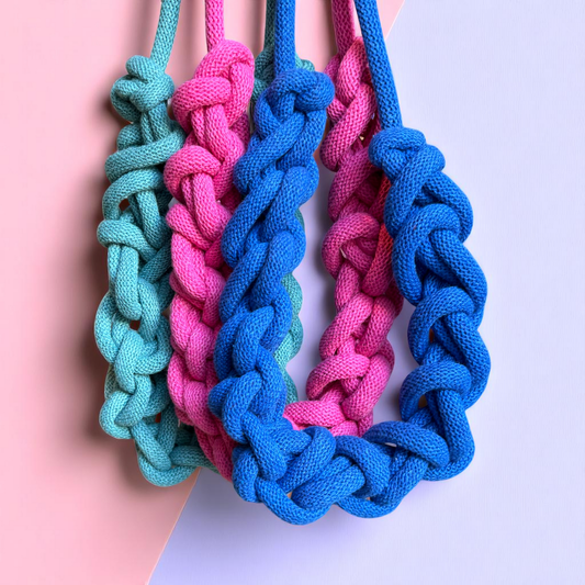 Chunky Twist Knot Macrame Necklace