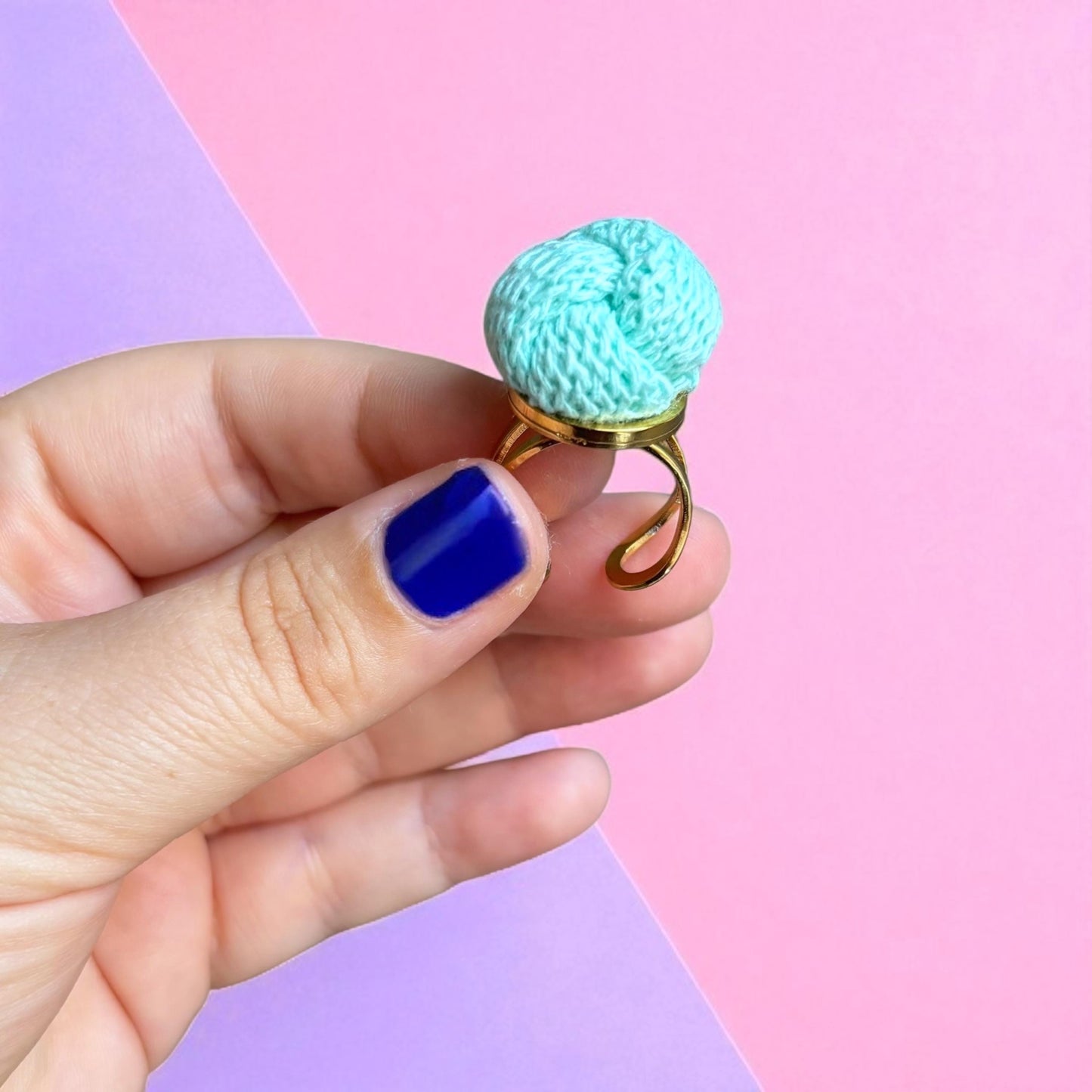 Adjustable Chunky Cotton Knot Ring