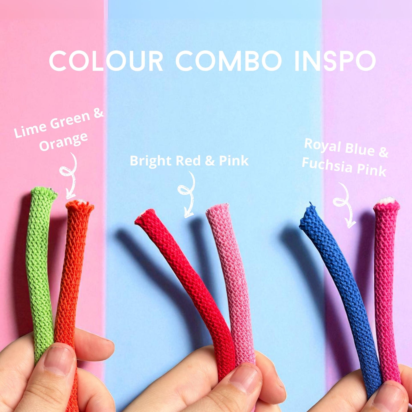 Dual Colour Chunky Macramé Snake Knot Necklace