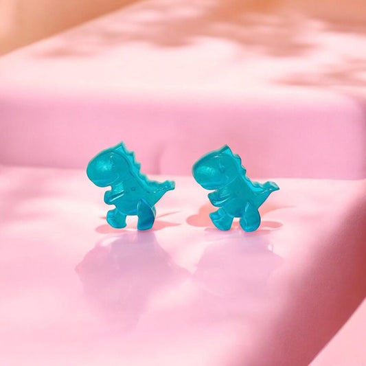 Handmade Resin T-Rex Stud Earrings