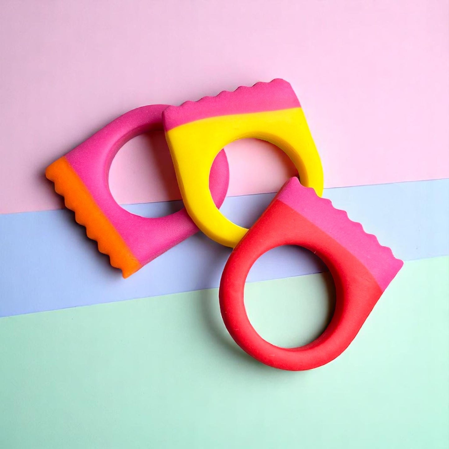 Chunky Polymer Clay Statement Ring