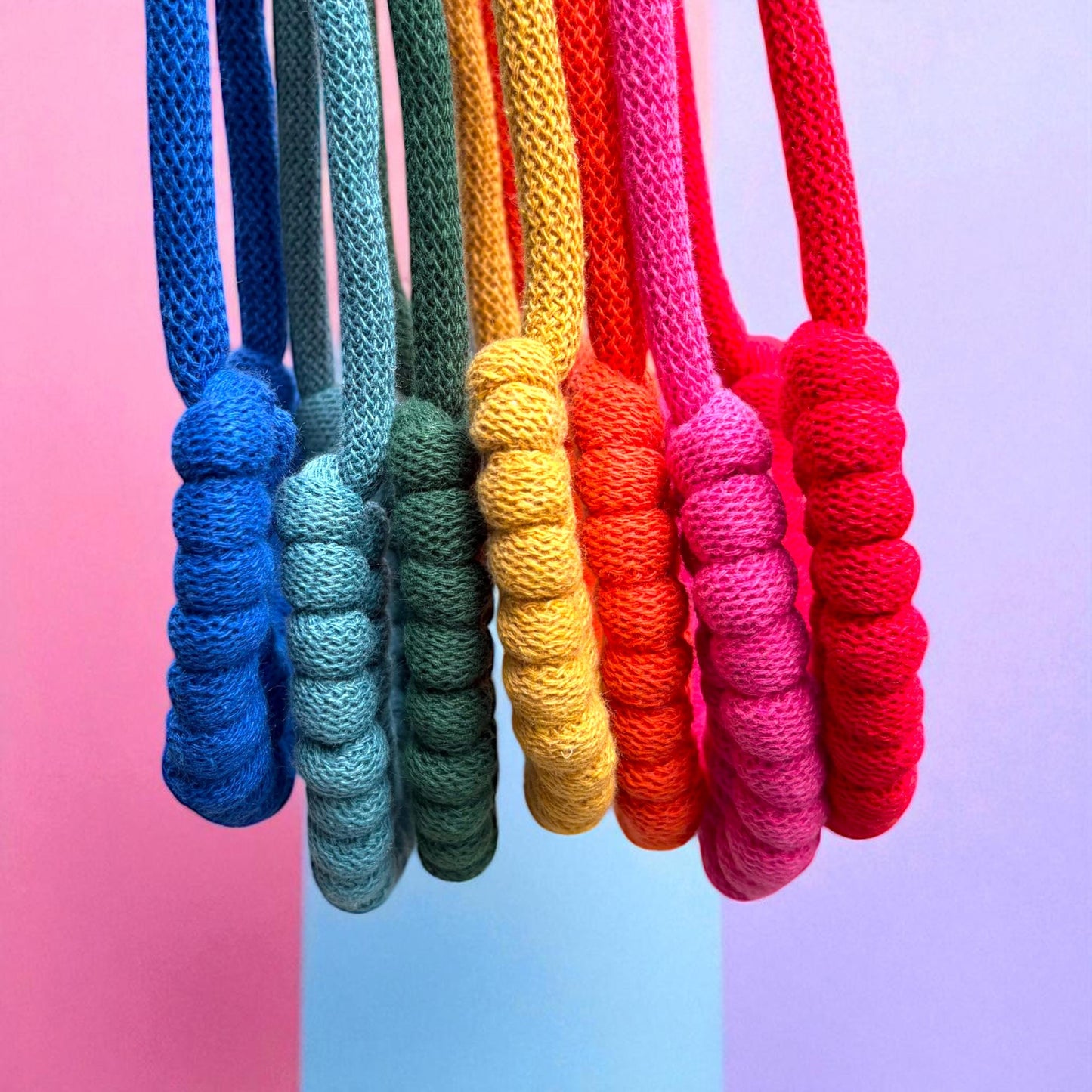 Woven Macrame Statement Necklace