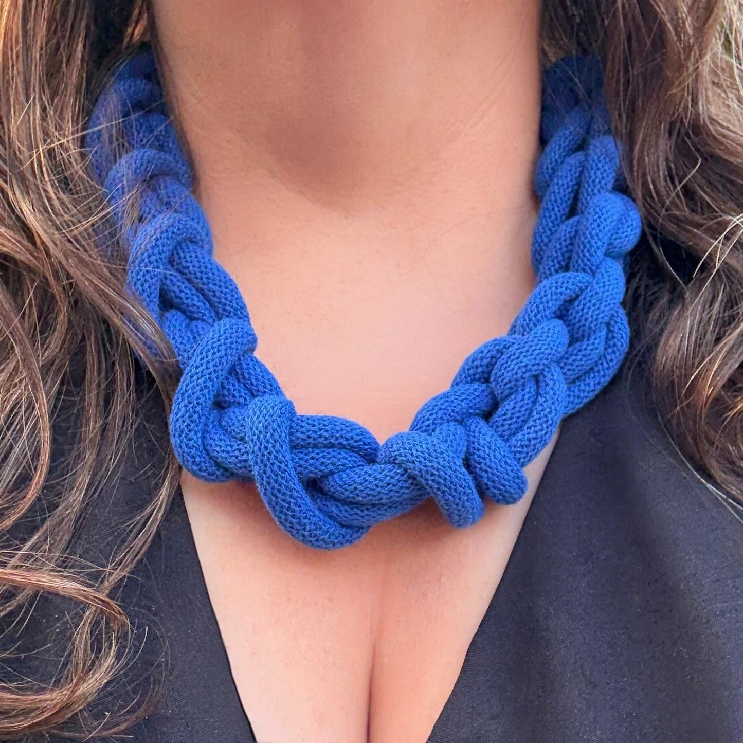 Chunky Twist Knot Macrame Necklace