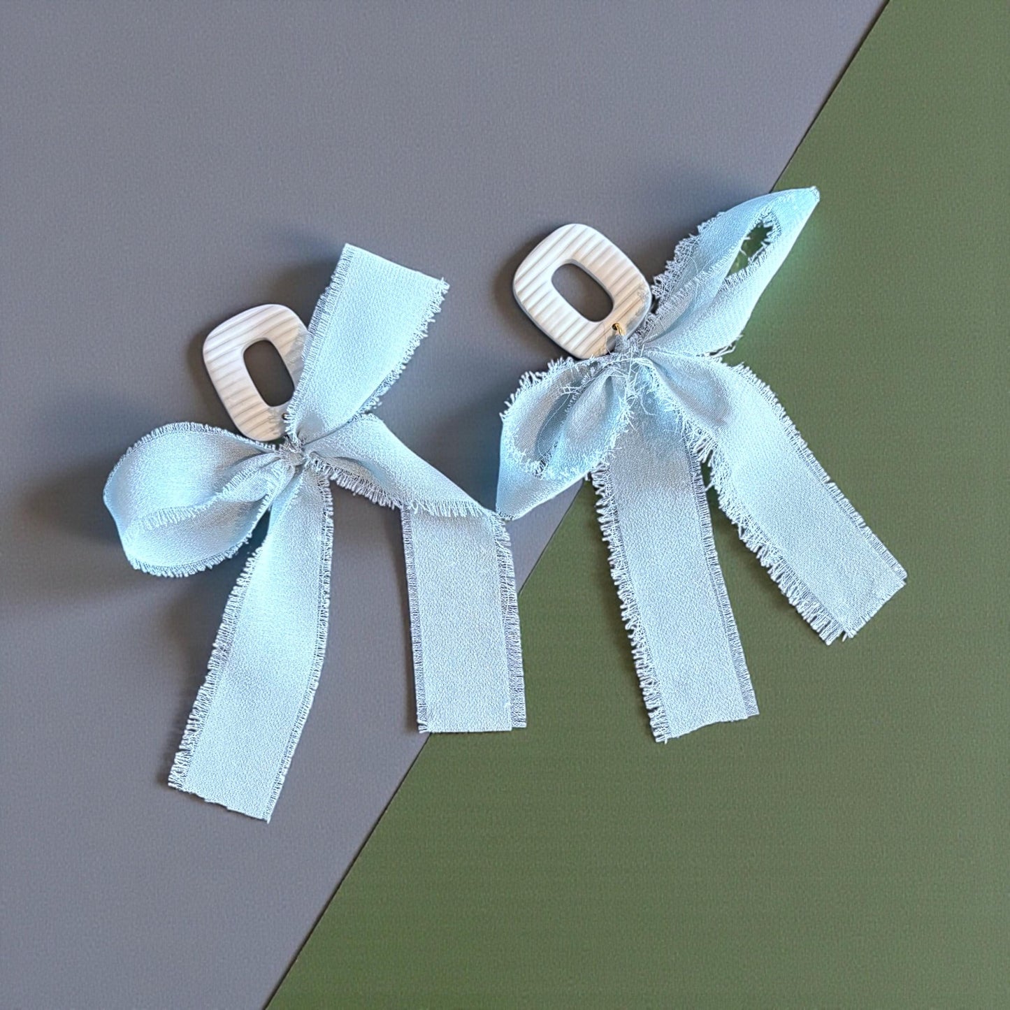 Pastel Statement Bow Earrings